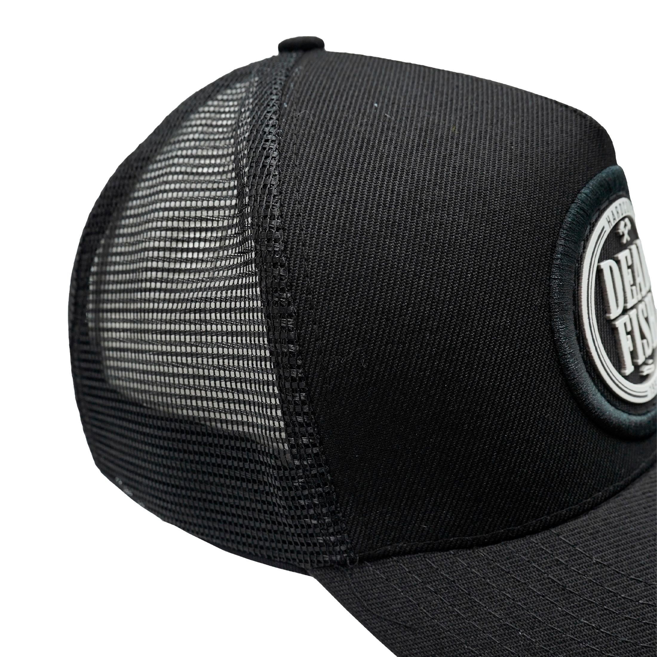 Boné Trucker Brasão Dead Fish - Preto