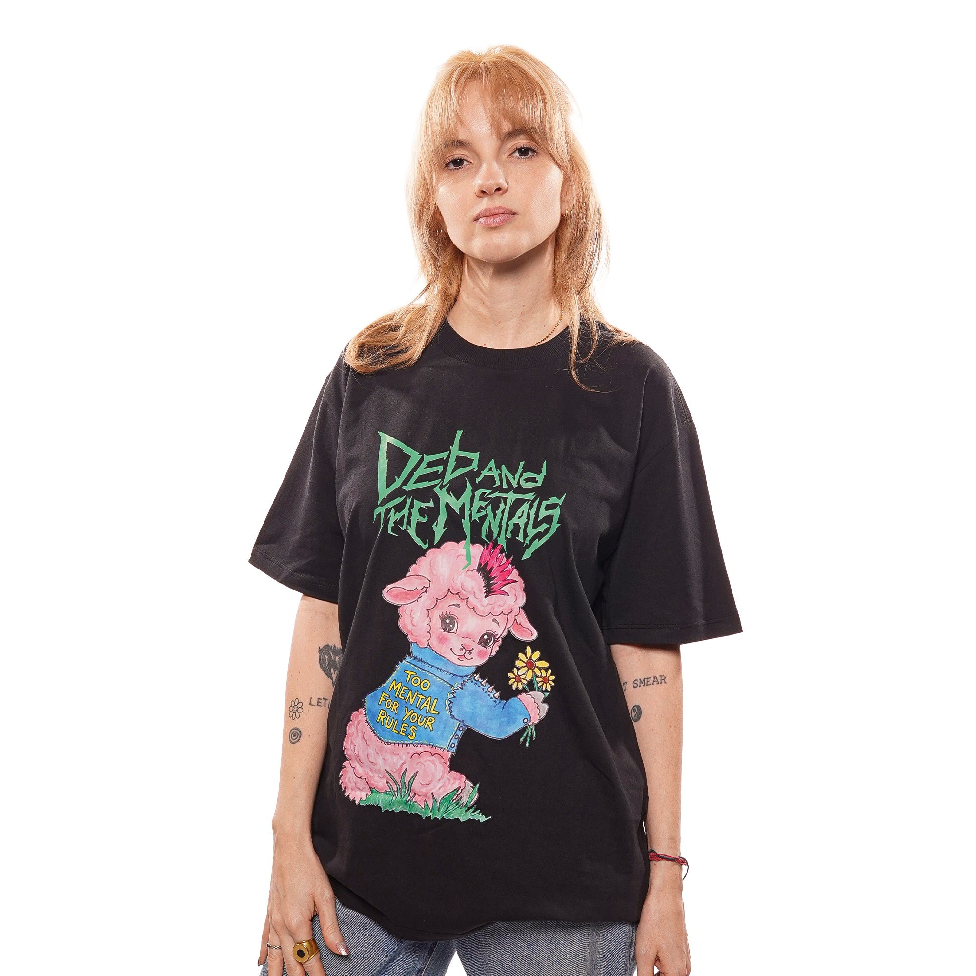 Camiseta Too Mental for Your Rules Deb And The Mentals - Preto