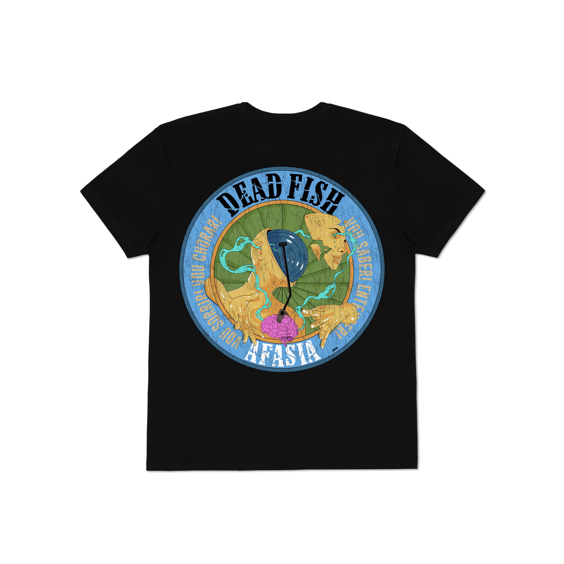 Camiseta Afasia (34 anos) Dead Fish - Preto