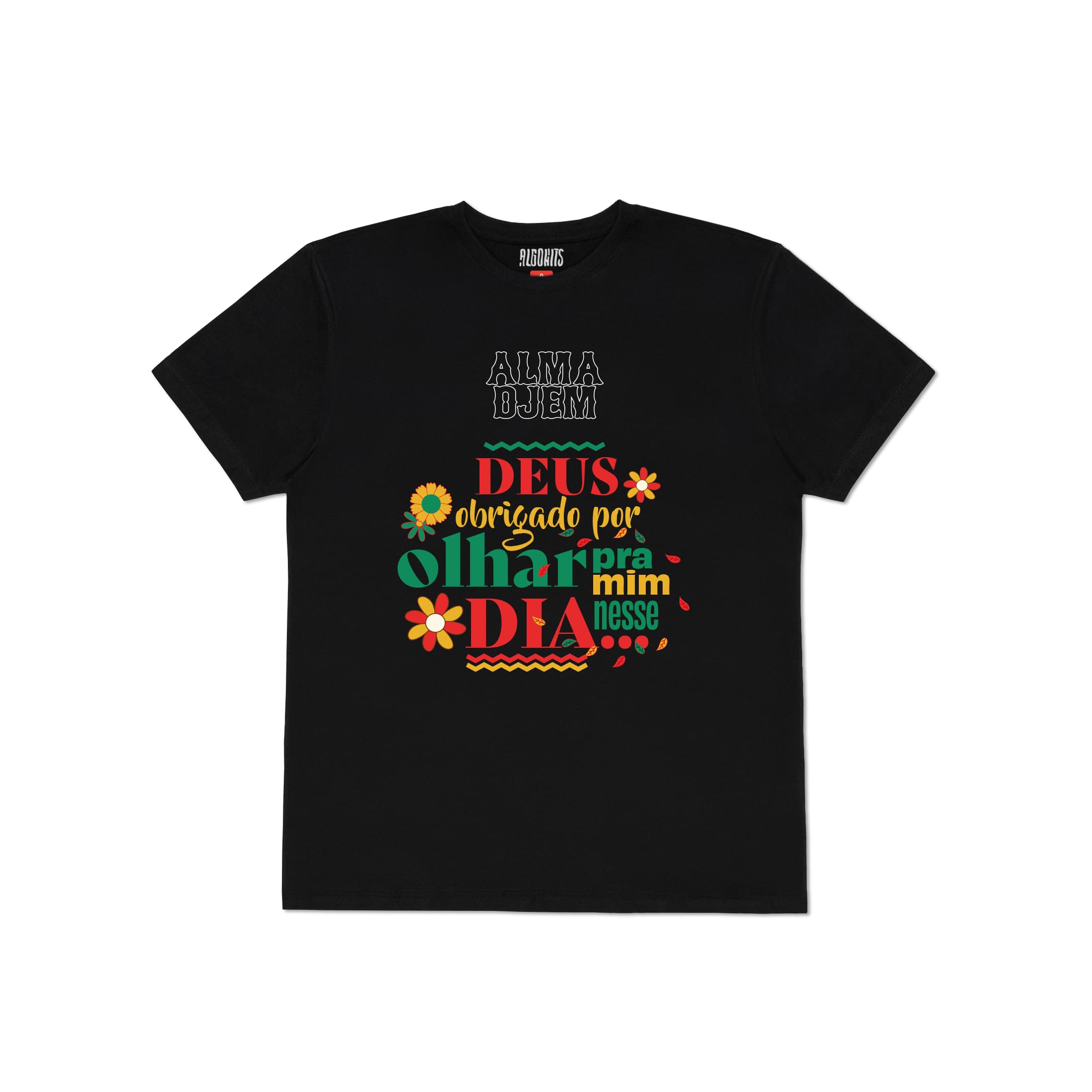 Camiseta Deus, obrigado! Alma Djem - Preto