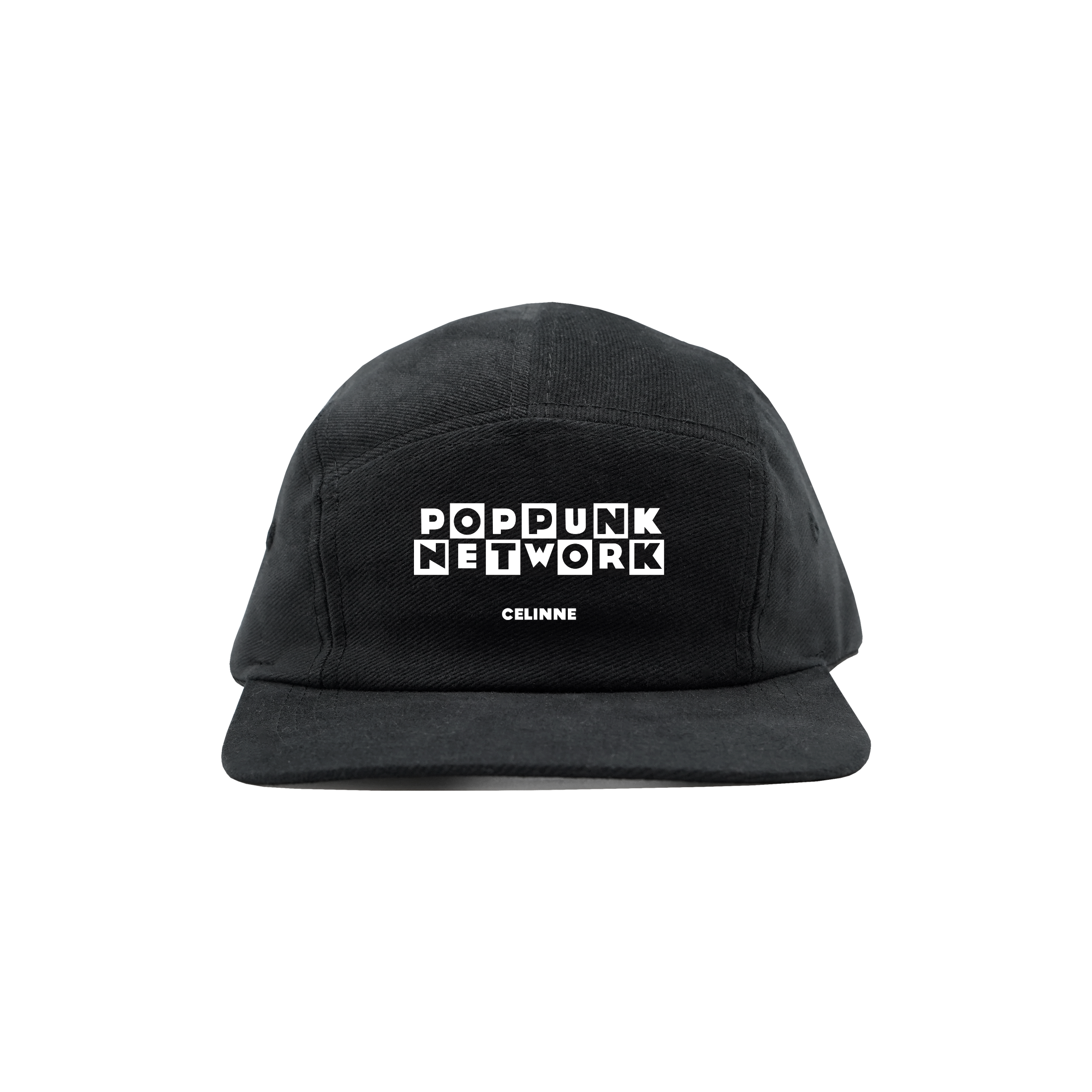 Boné 5 Panel PopPunk NetWork Celinne - Preto