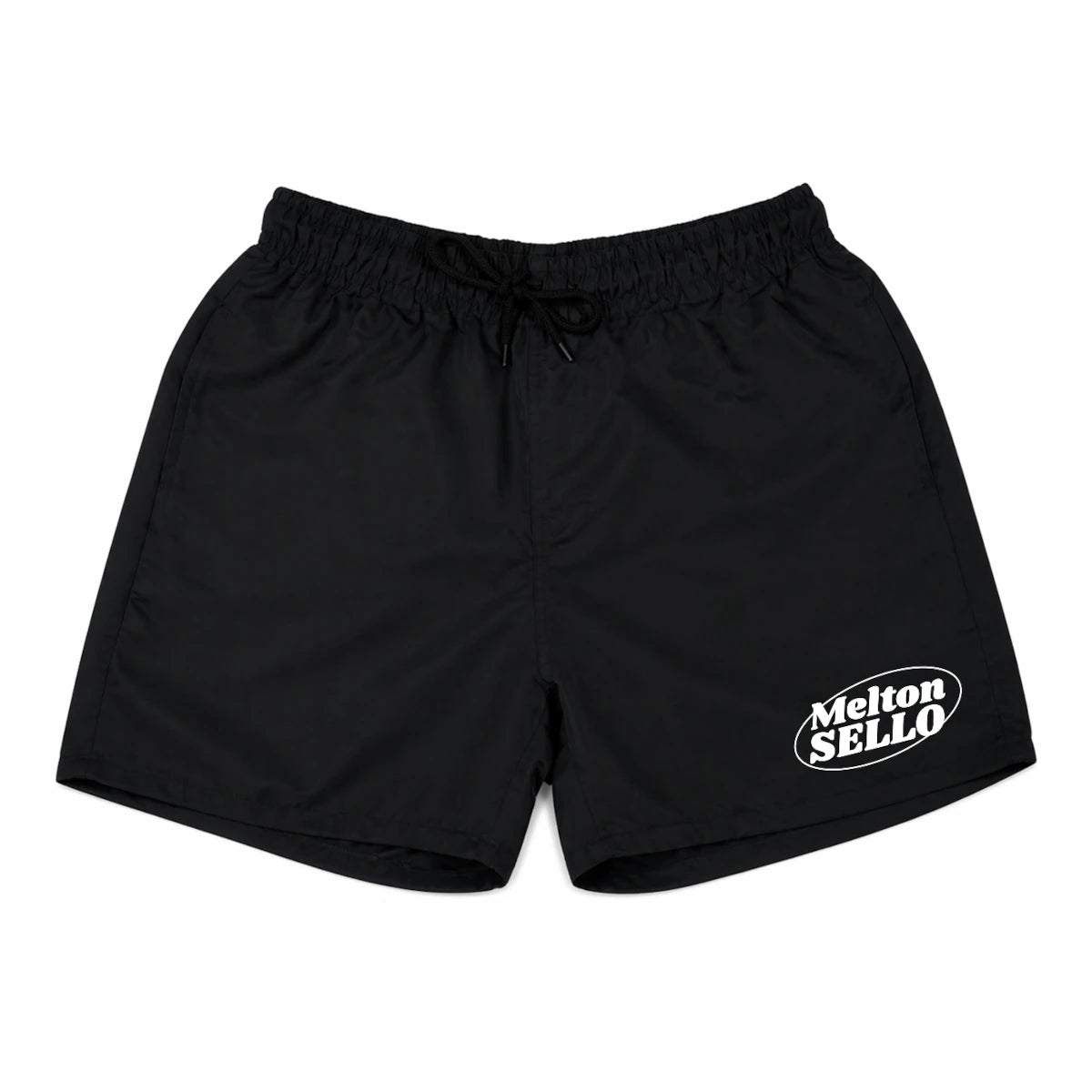 Bermuda Logo Branca Melton Sello - Preto