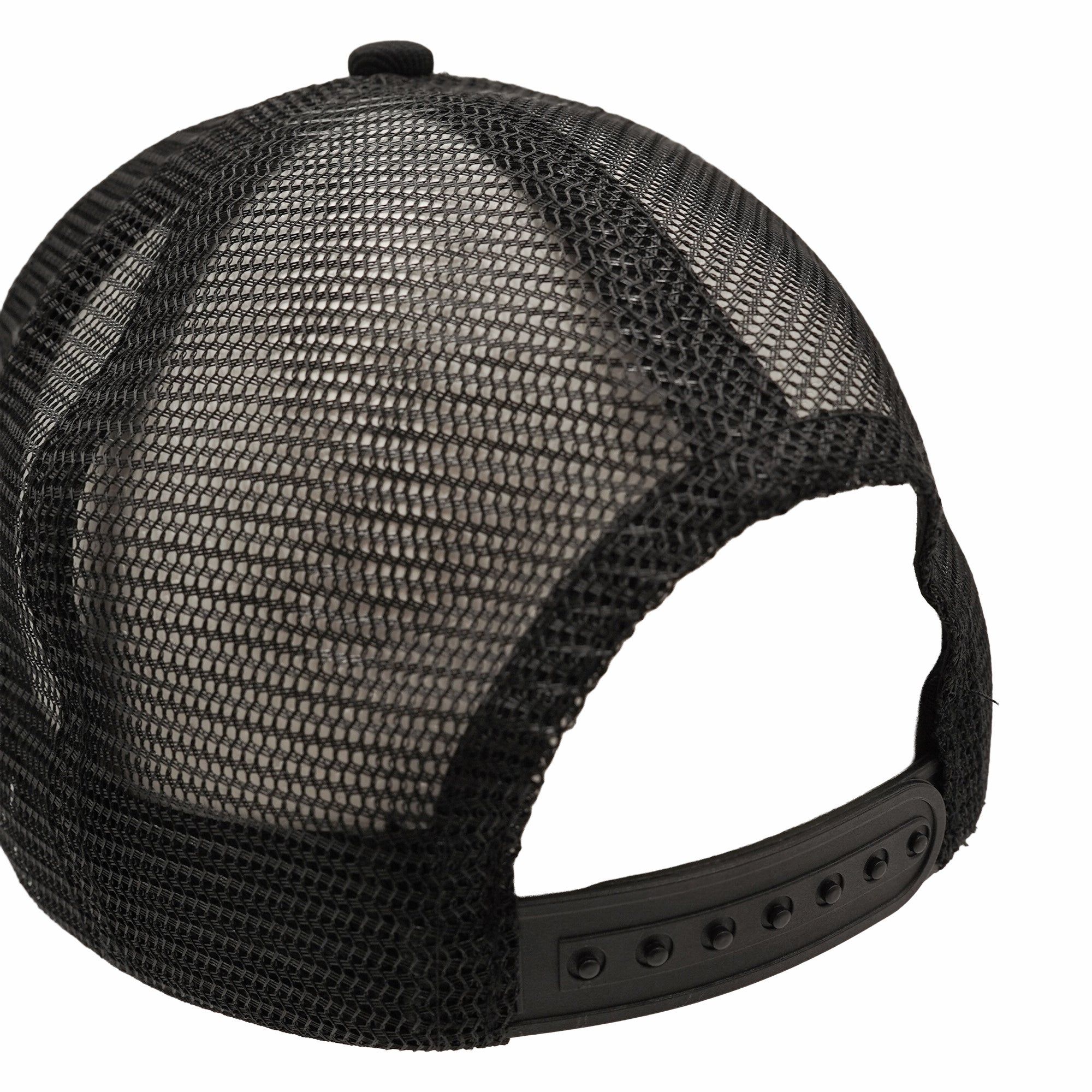 Boné Trucker Melton Sello Logo Branca - Preto