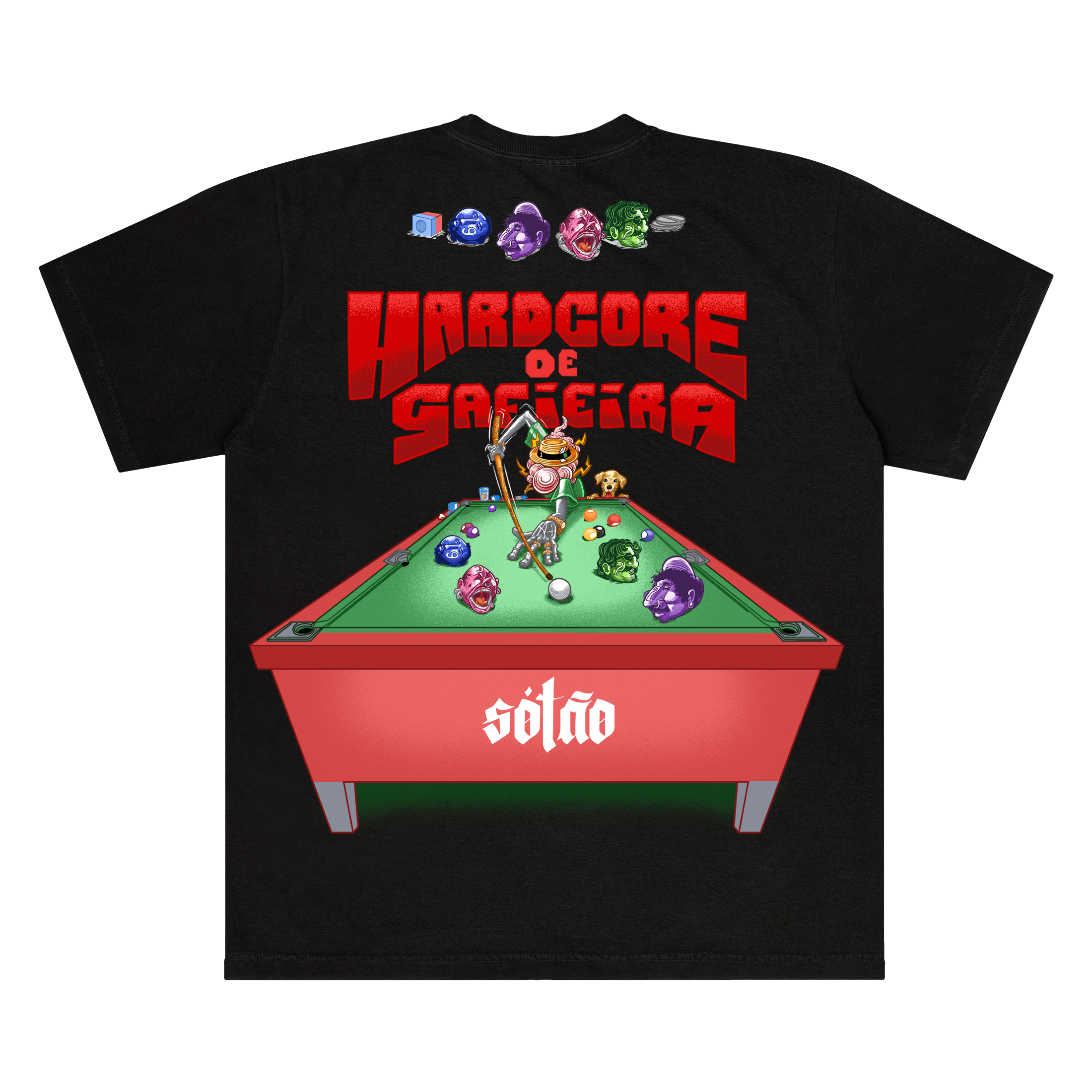 Camiseta HC de Gafieira Sótão - Preto