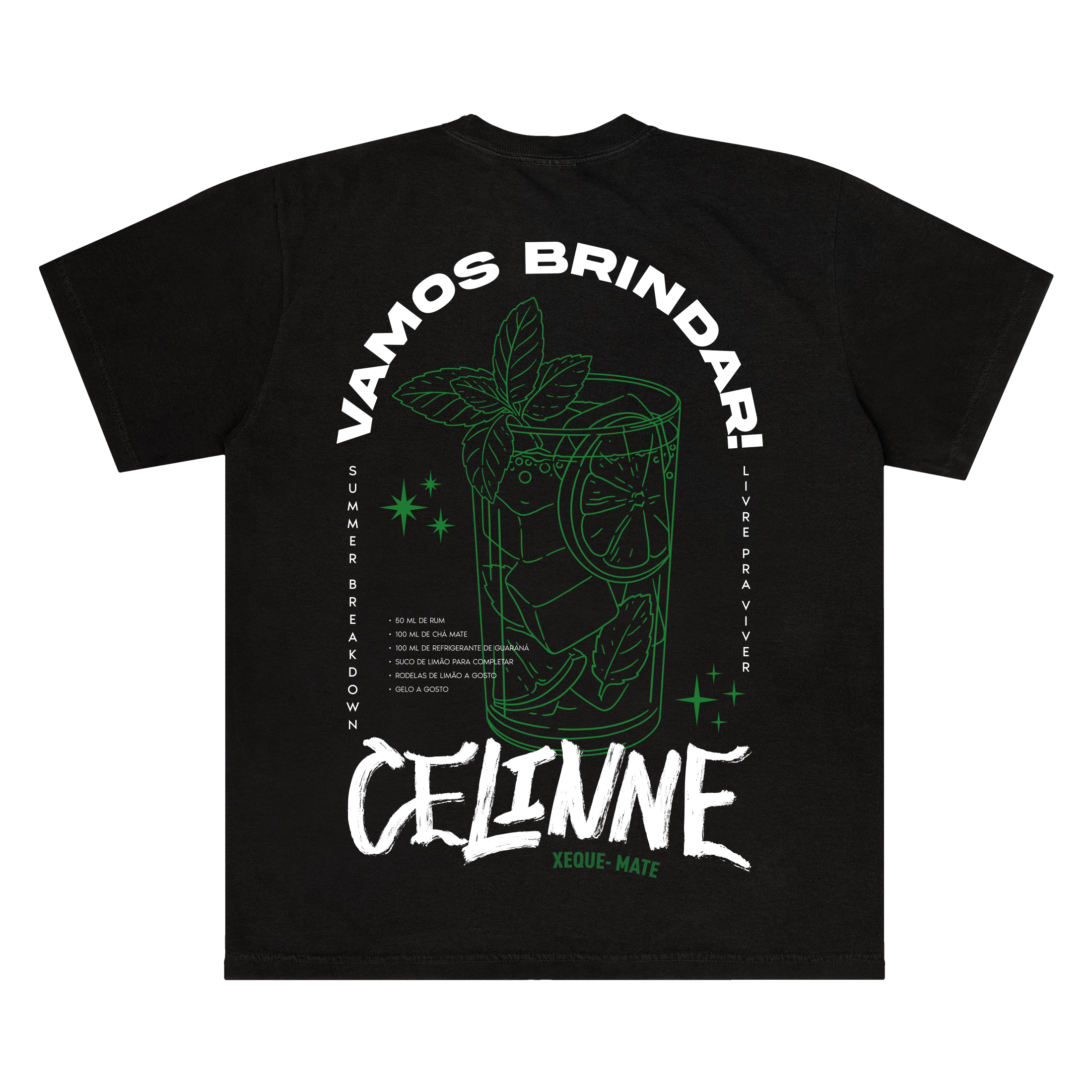 Camiseta Xeque Mate Celinne - Preto