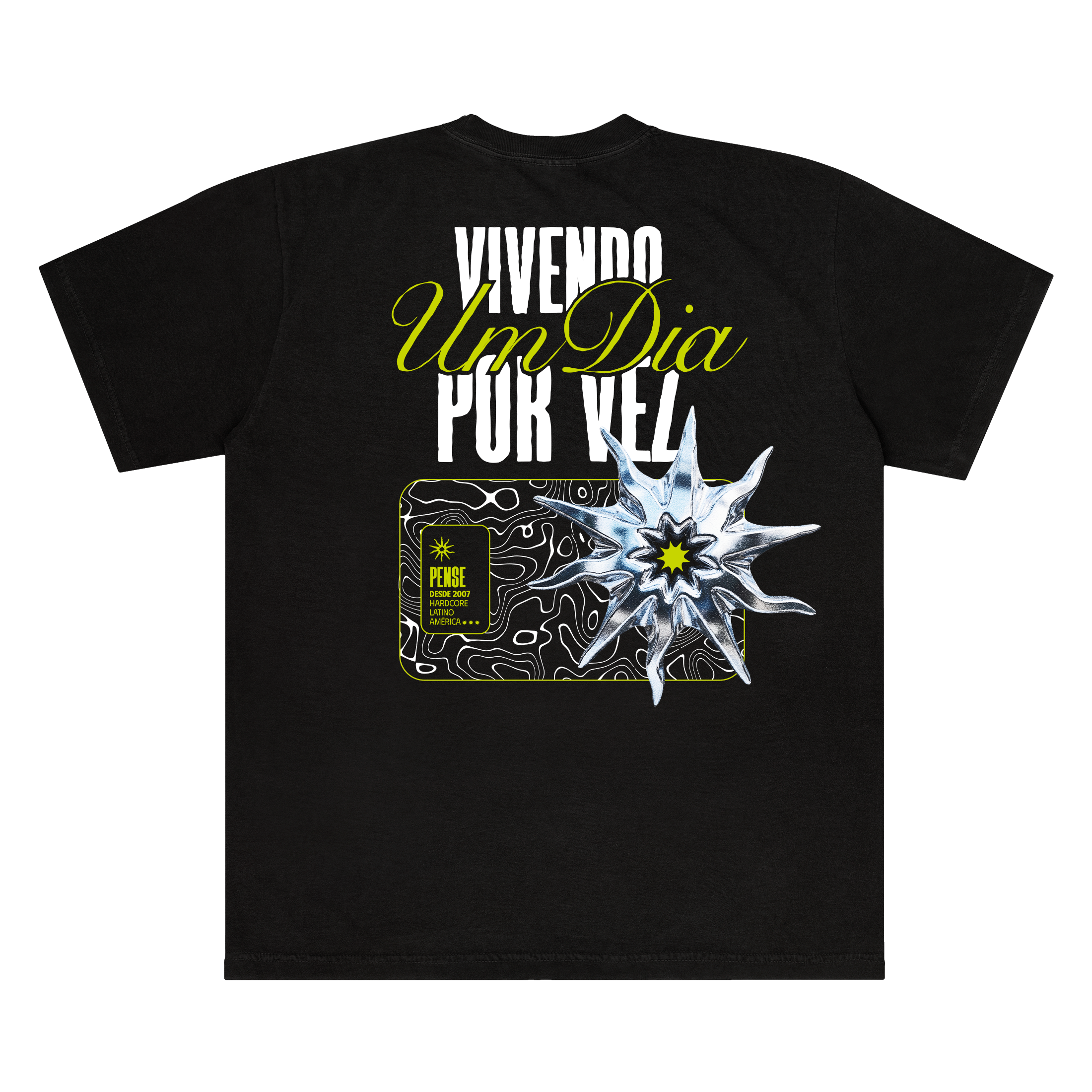 Camiseta Vivendo Pense - Preto