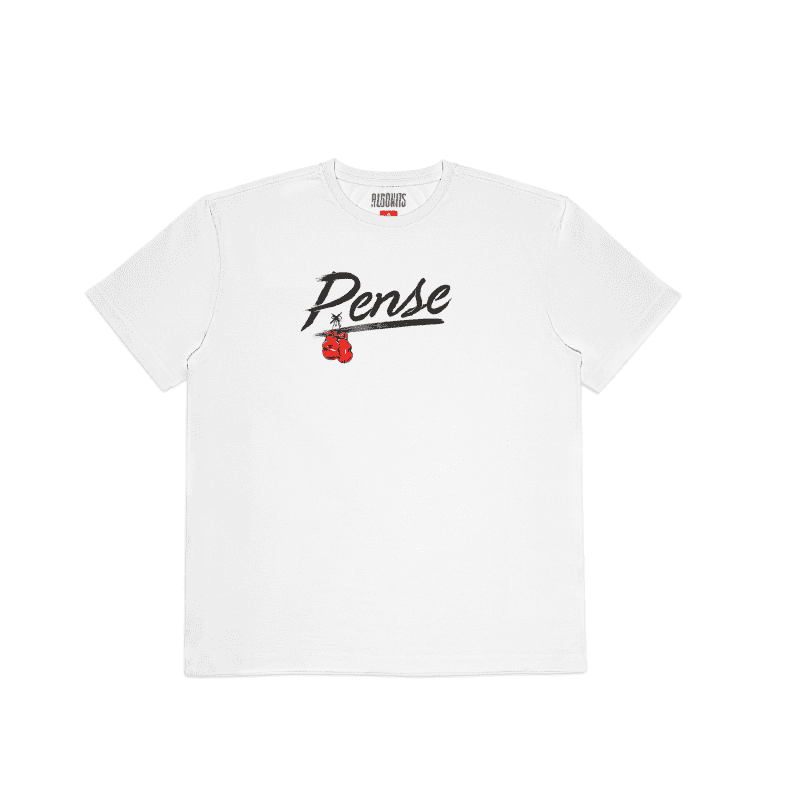 Camiseta Lutador Não Se Rende Pense - Branco