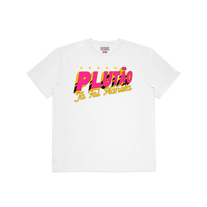 Camiseta Logo Plutão Já Foi Planeta - Branco