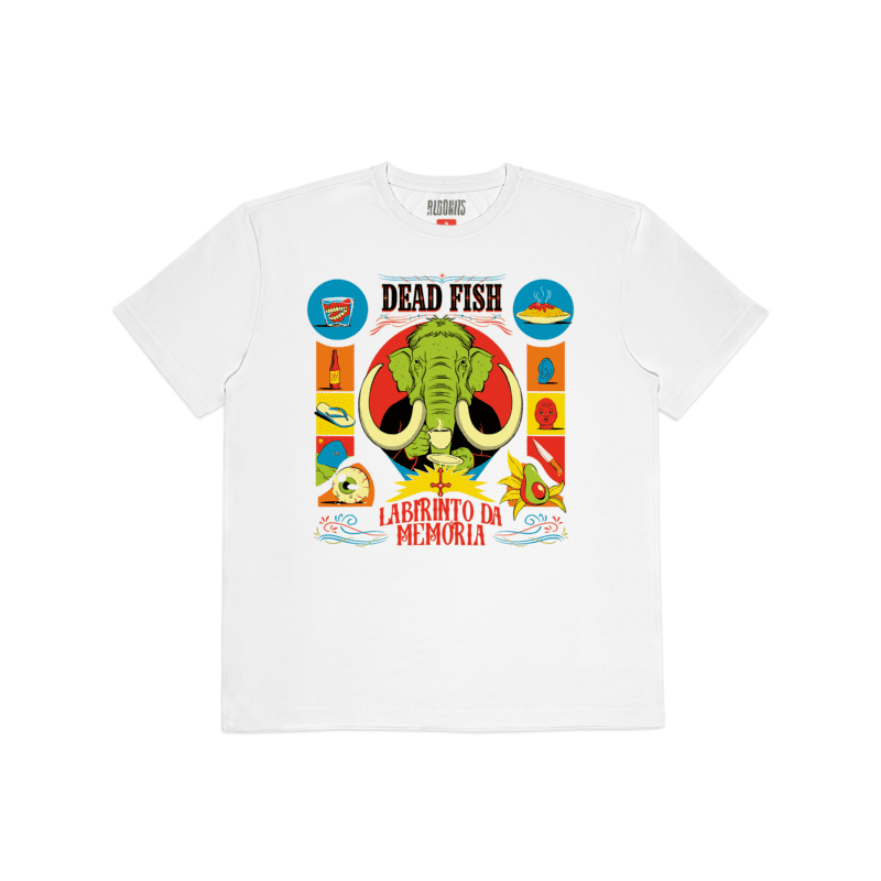 Camiseta Labirinto da Memória “Capa” Dead Fish – Branco