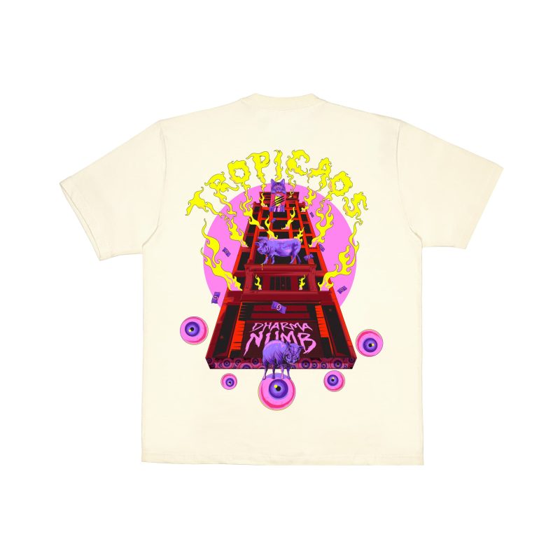Camiseta Tropicaos Dharma Numb - Off White