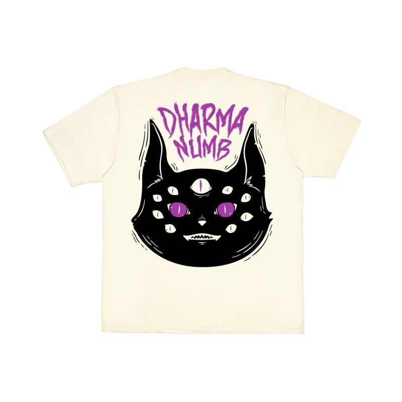 Camiseta Feline Eyes Dharma Numb - Off White