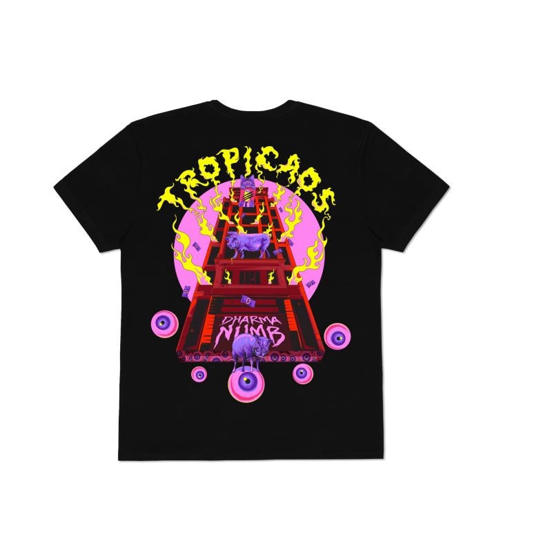 Camiseta Tropicaos Dharma Numb - Preto