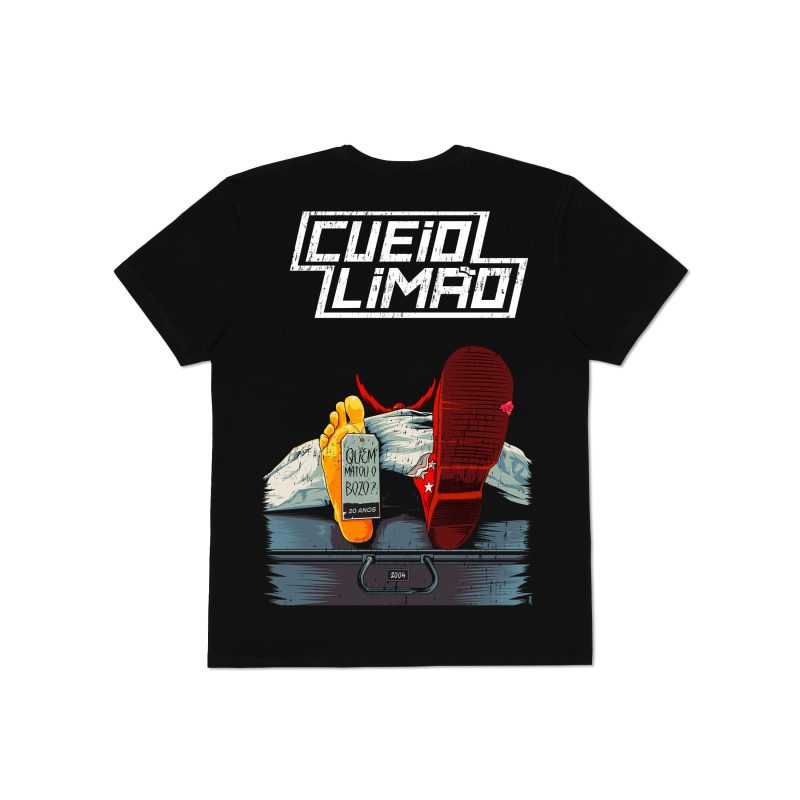 Camiseta Quem Matou o Bozo Cueio Limão - Preto
