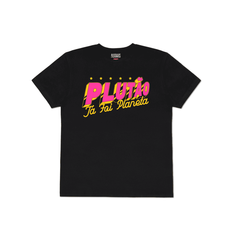 Camiseta Logo Plutão Já Foi Planeta - Preto
