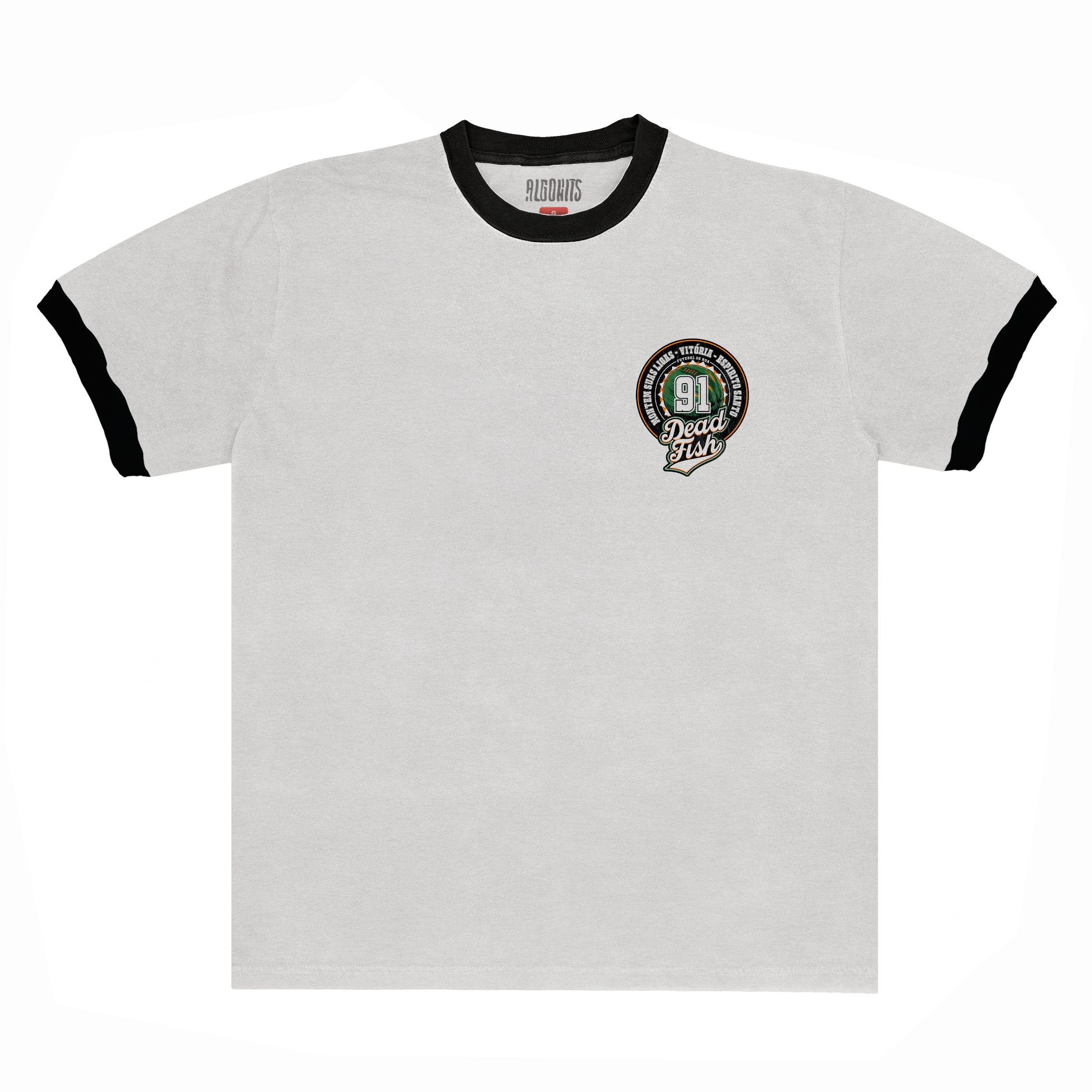 Camiseta Escudo Montem suas ligas Dead Fish - Branco
