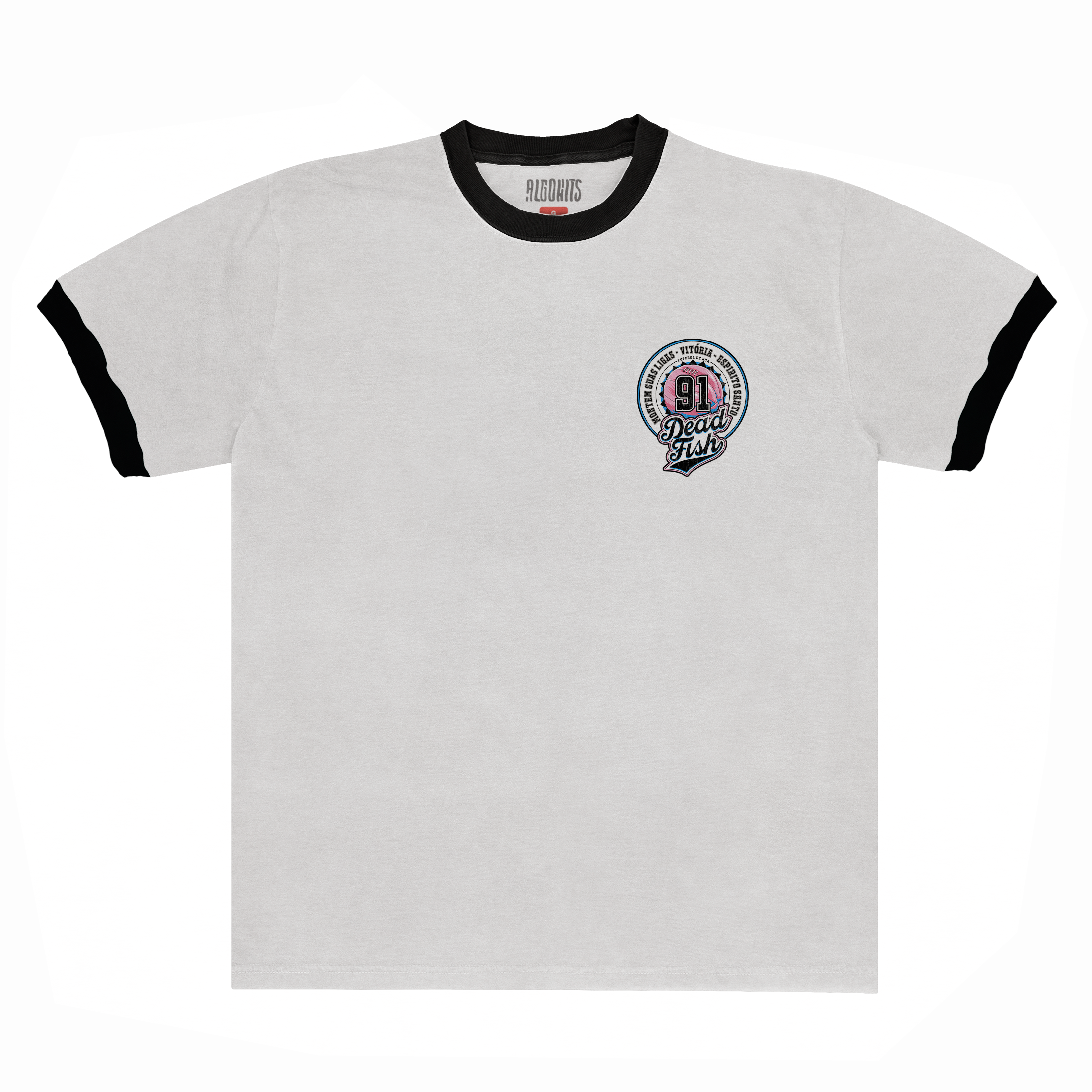 Camiseta Escudo Montem suas ligas Dead Fish - Branco