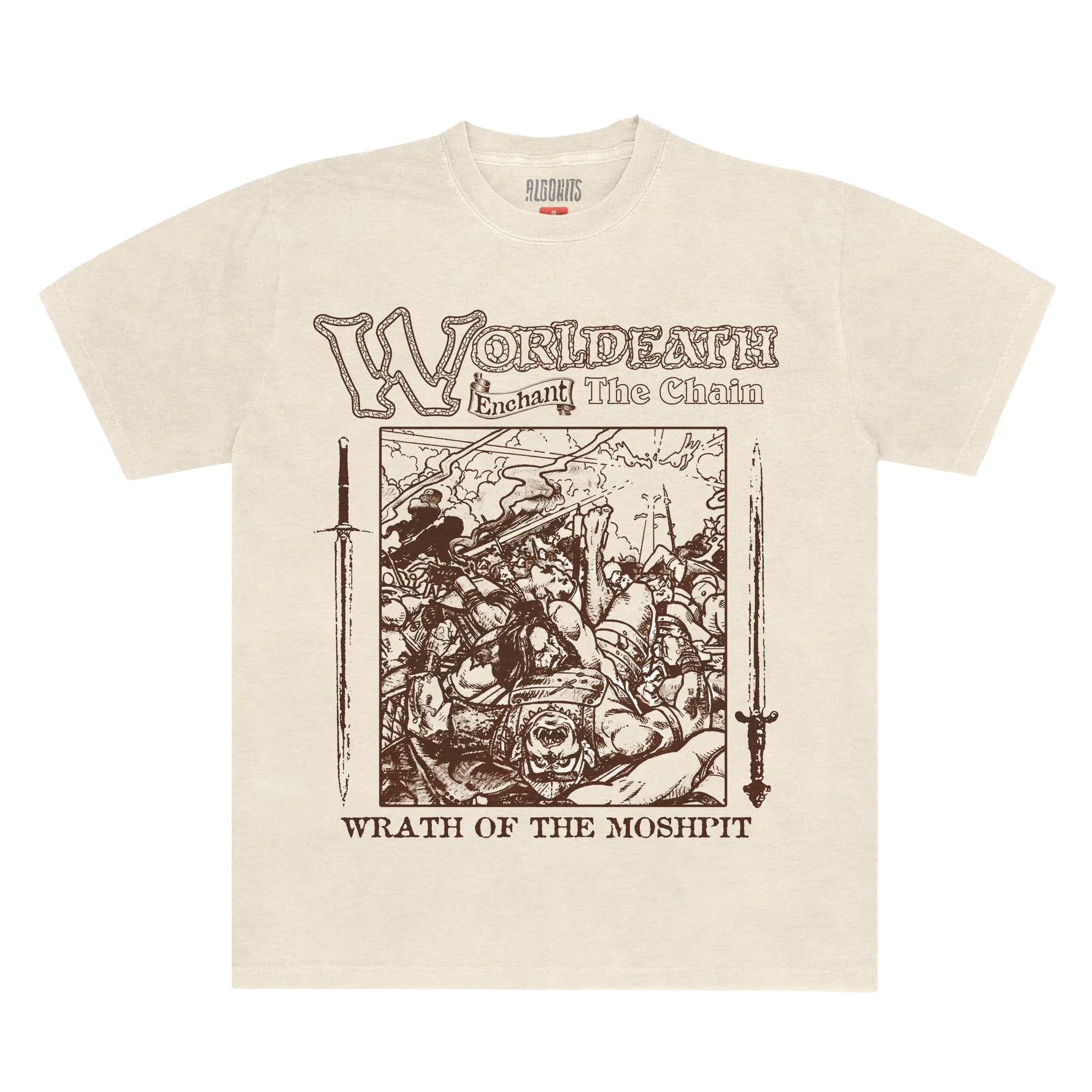 Camiseta Wrath of Moshpit Worldeath - Off White