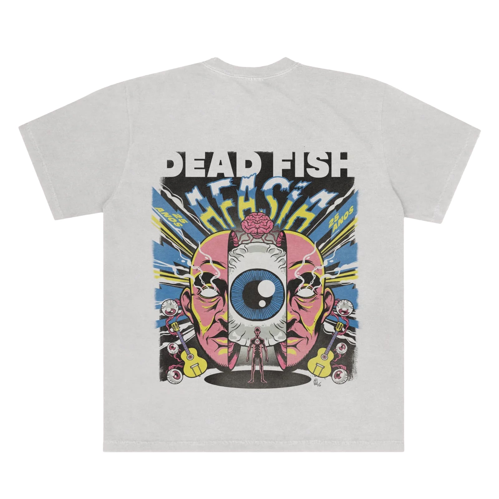 Camiseta Afasia Dead Fish - Branco