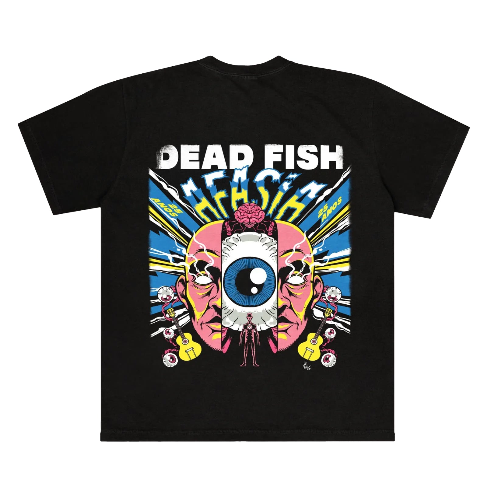 Camiseta Afasia Dead Fish - Preto