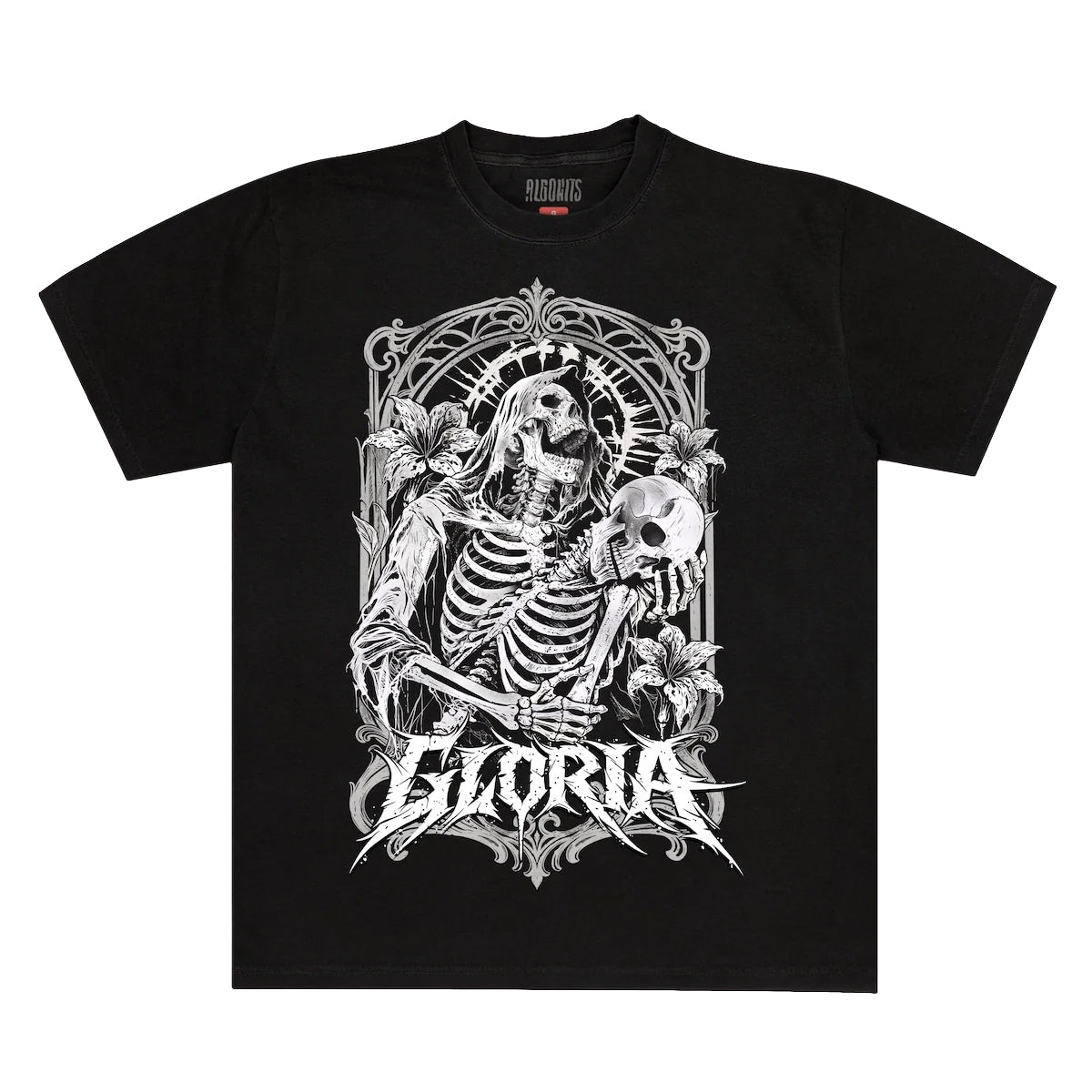 Camiseta Caveira Gloria - Preto
