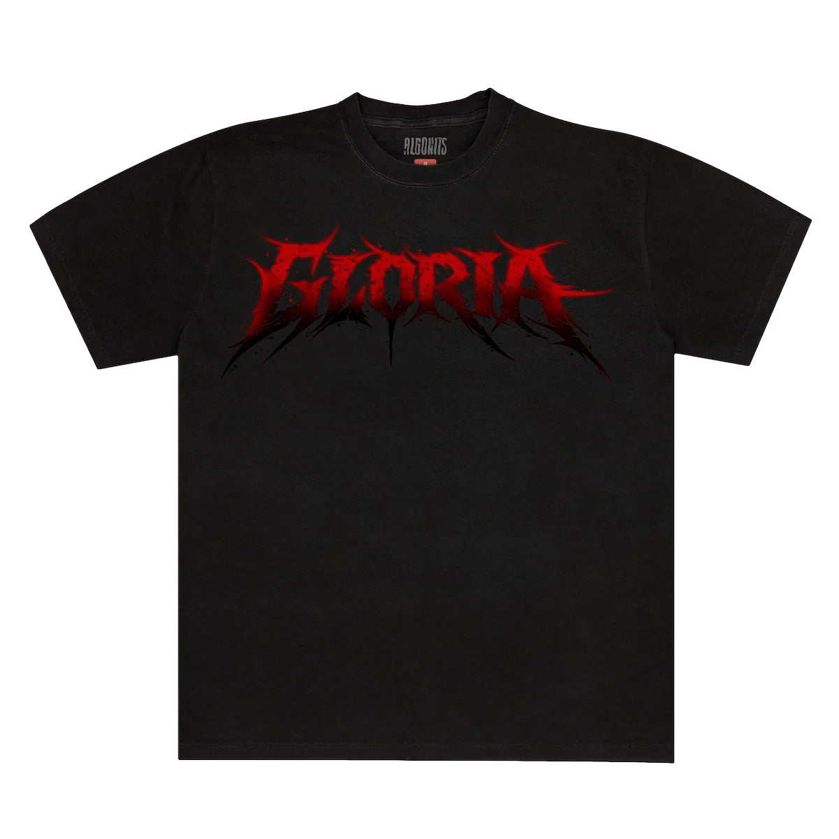 Camiseta Logo Degradê Vermelho Gloria - Preto