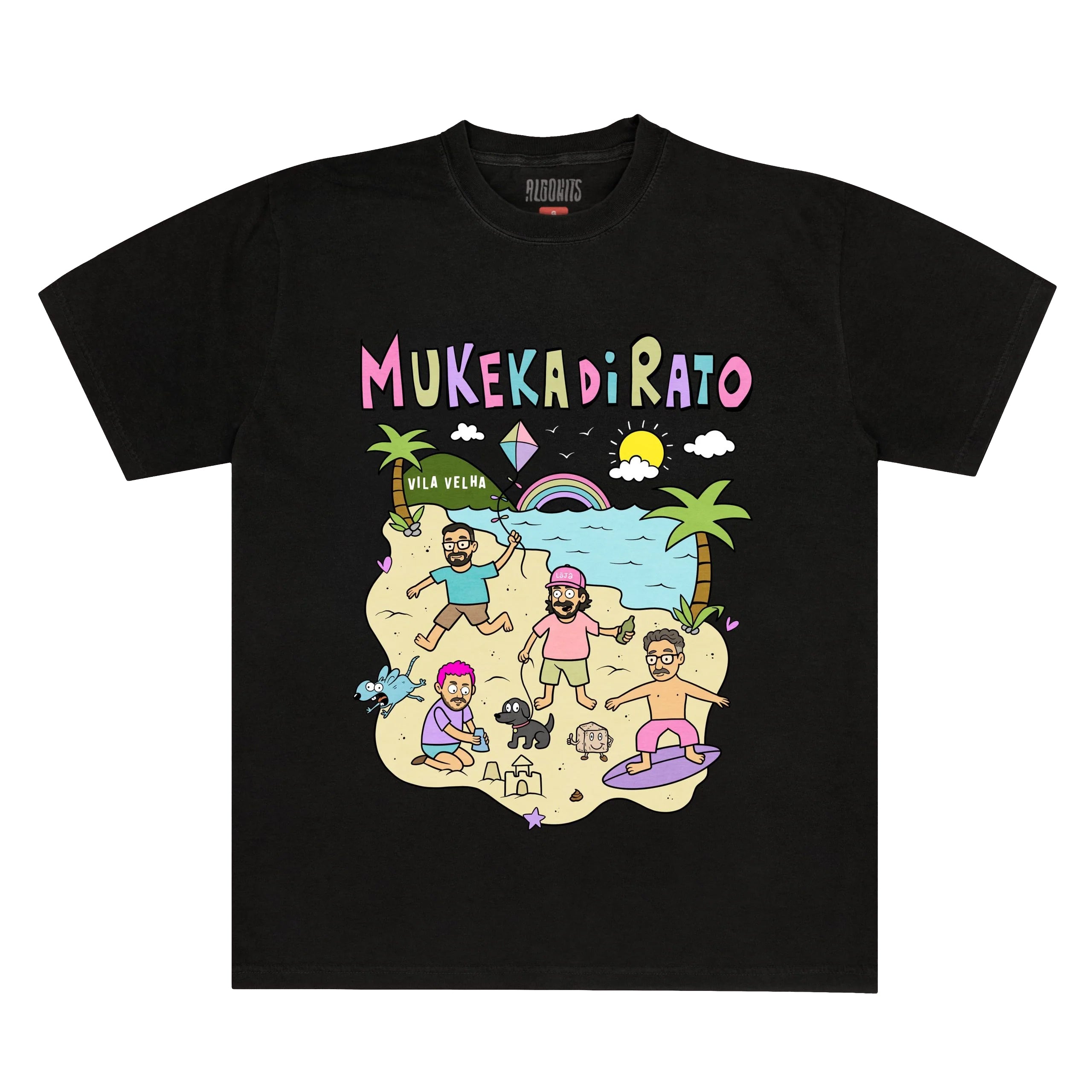 Camiseta Mukeka Di Rato Cartoon - Preto