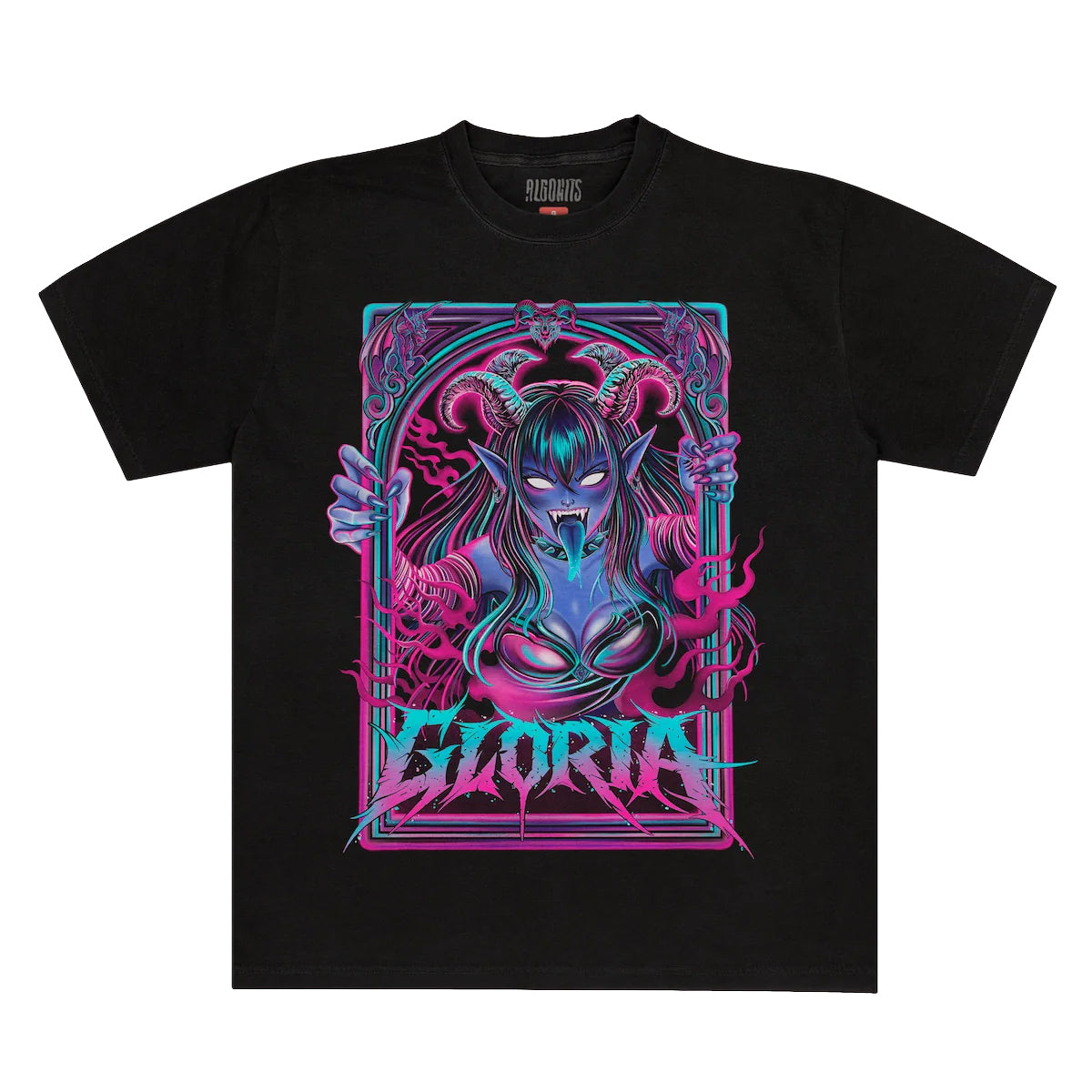 Camiseta Sucubus Estampa Frente Gloria - Preto