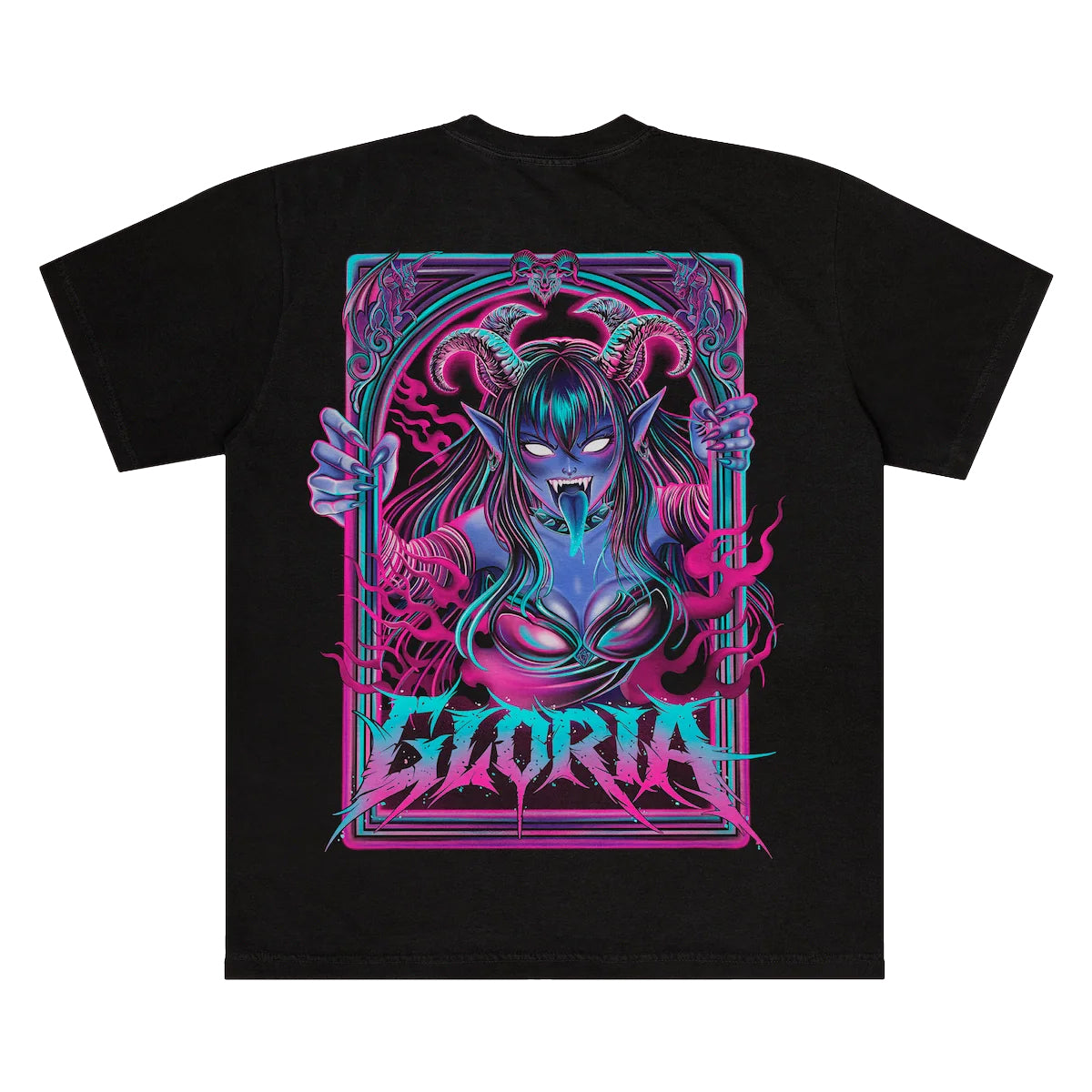 Camiseta Sucubus Estampa Verso Gloria - Preto