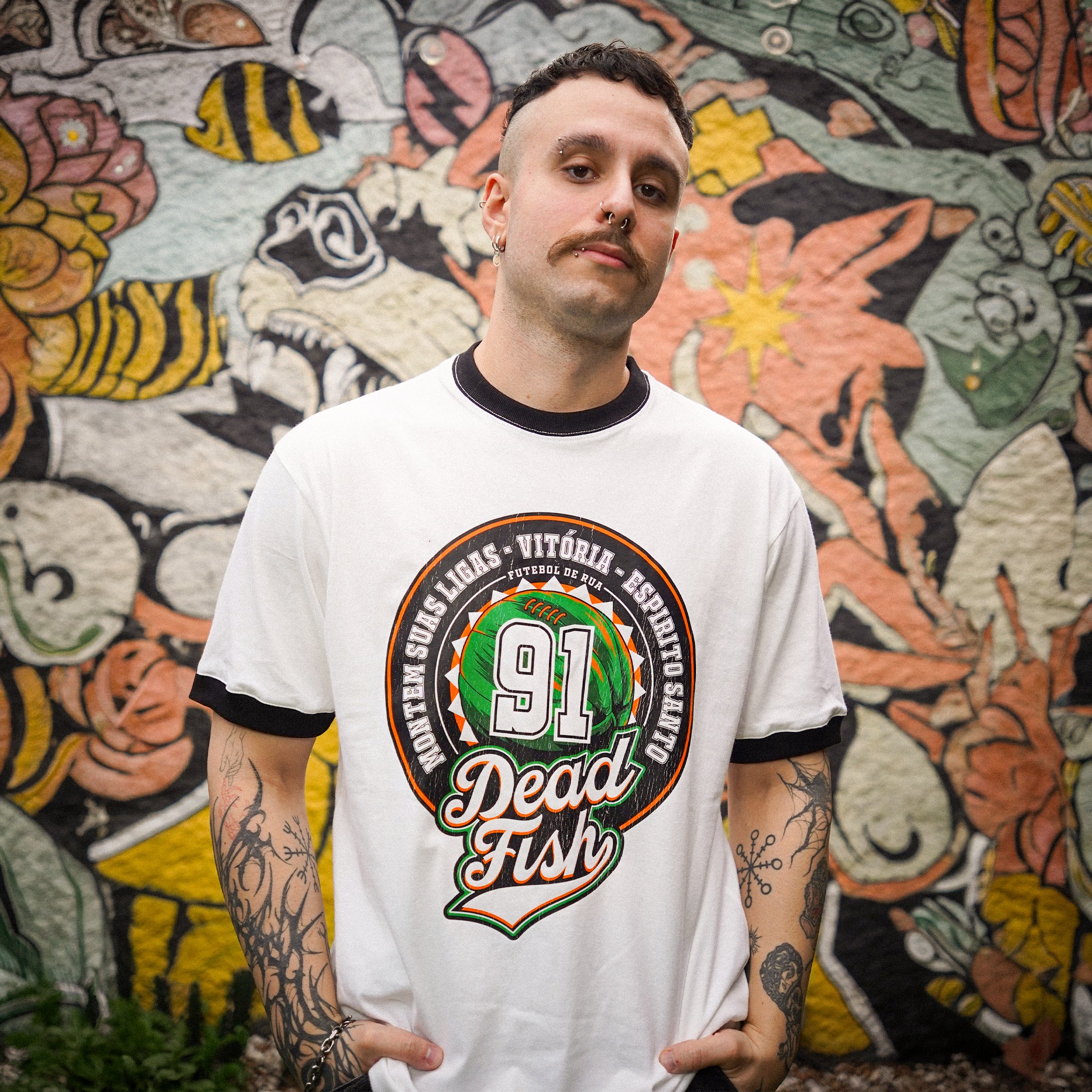 Camiseta Torcedor Montem suas ligas Dead Fish - Branco