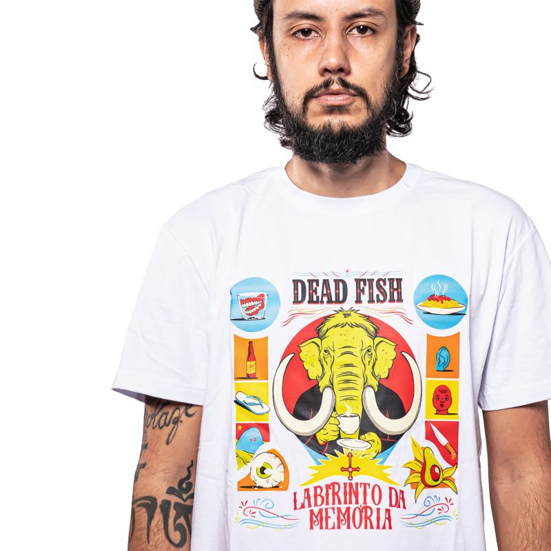 Camiseta Labirinto da Memória “Capa” Dead Fish – Branco