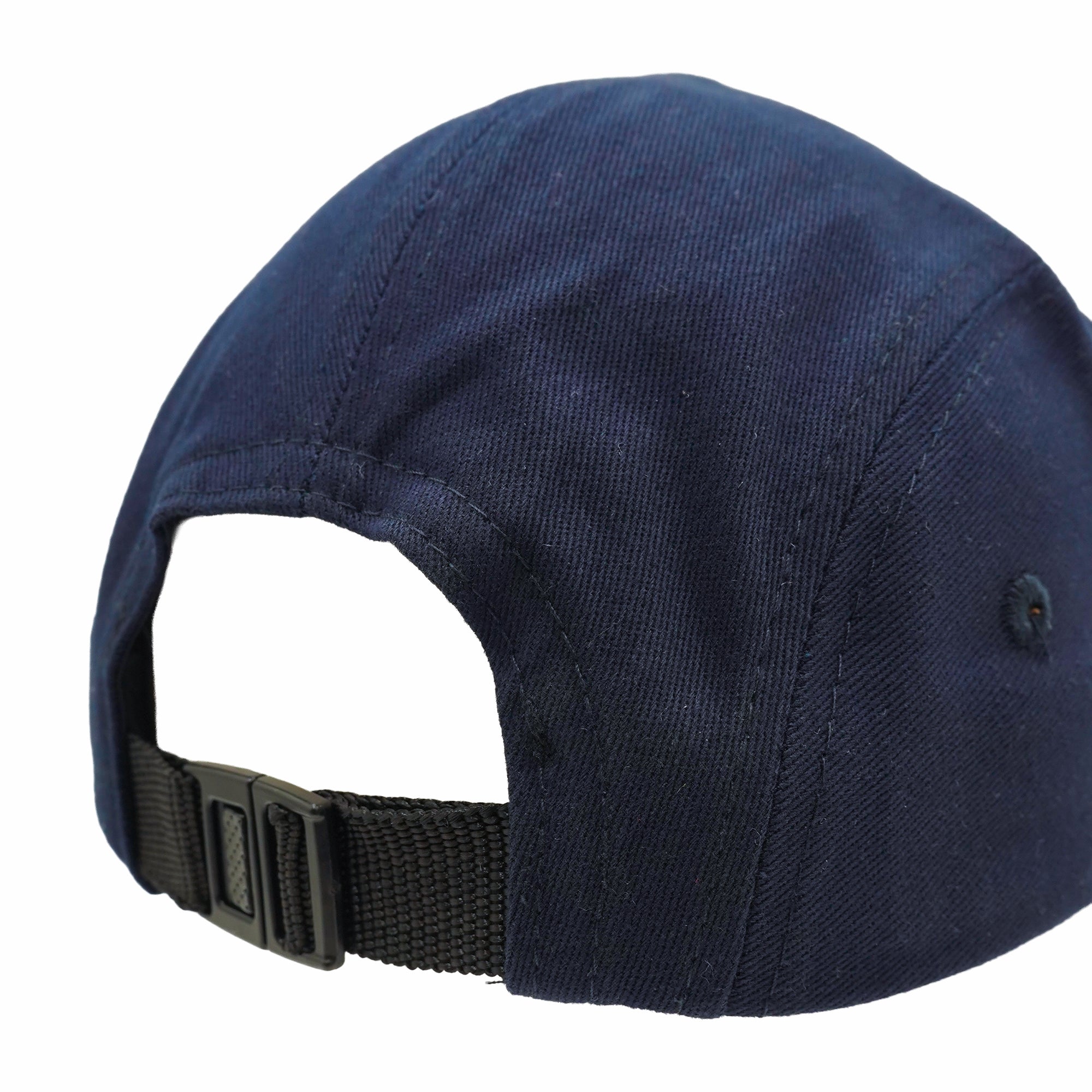 Boné 5 Panel Melton Sello Logo Branca - Azul
