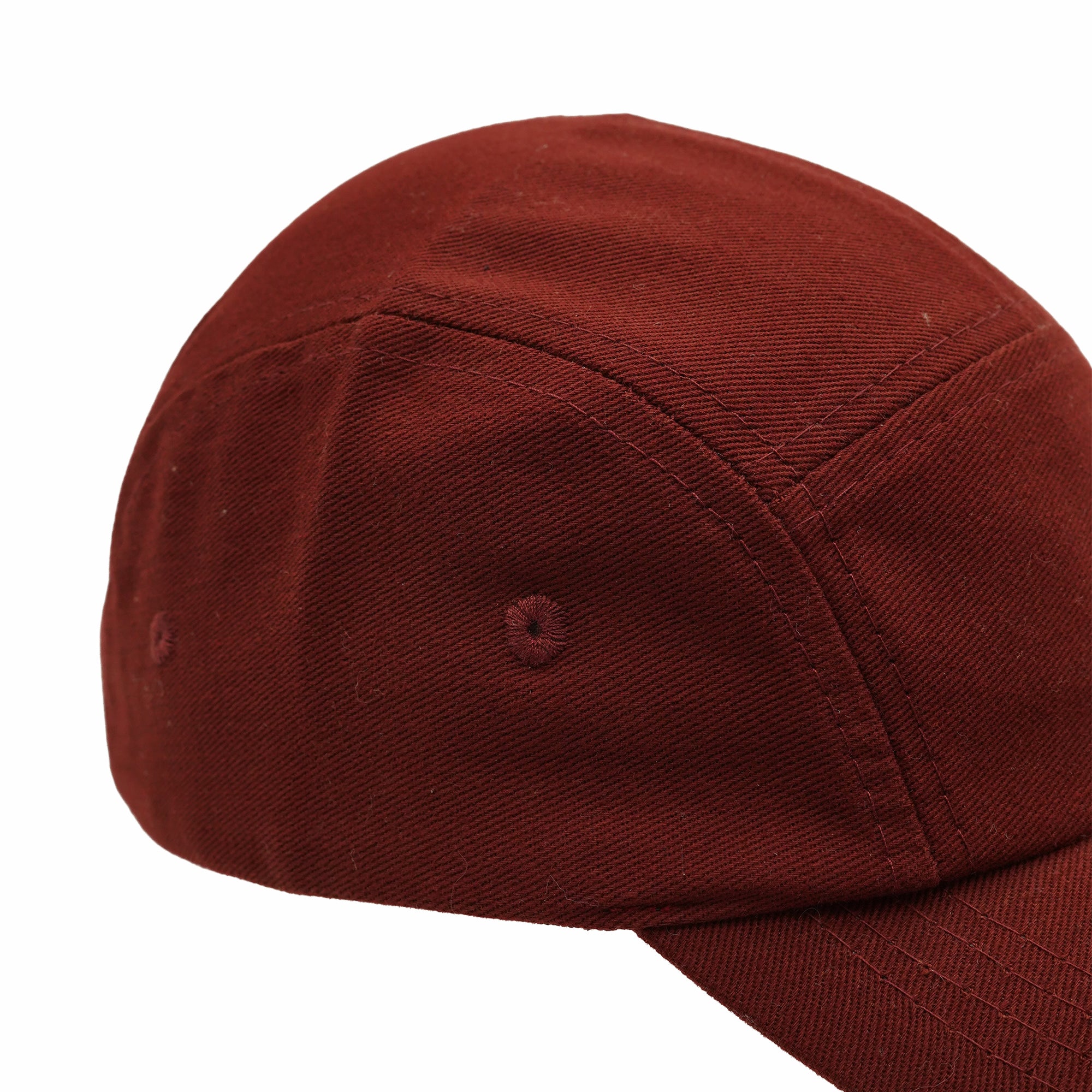 Boné 5 Panel Melton Sello Logo Branca - Bordô