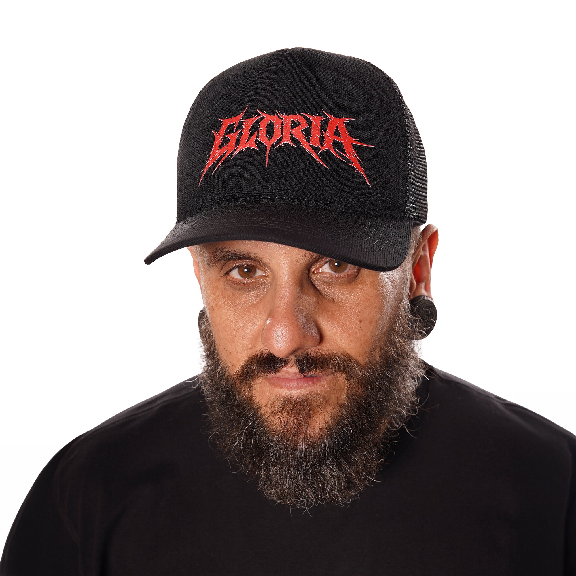 Boné Trucker Logo Gloria - Preto