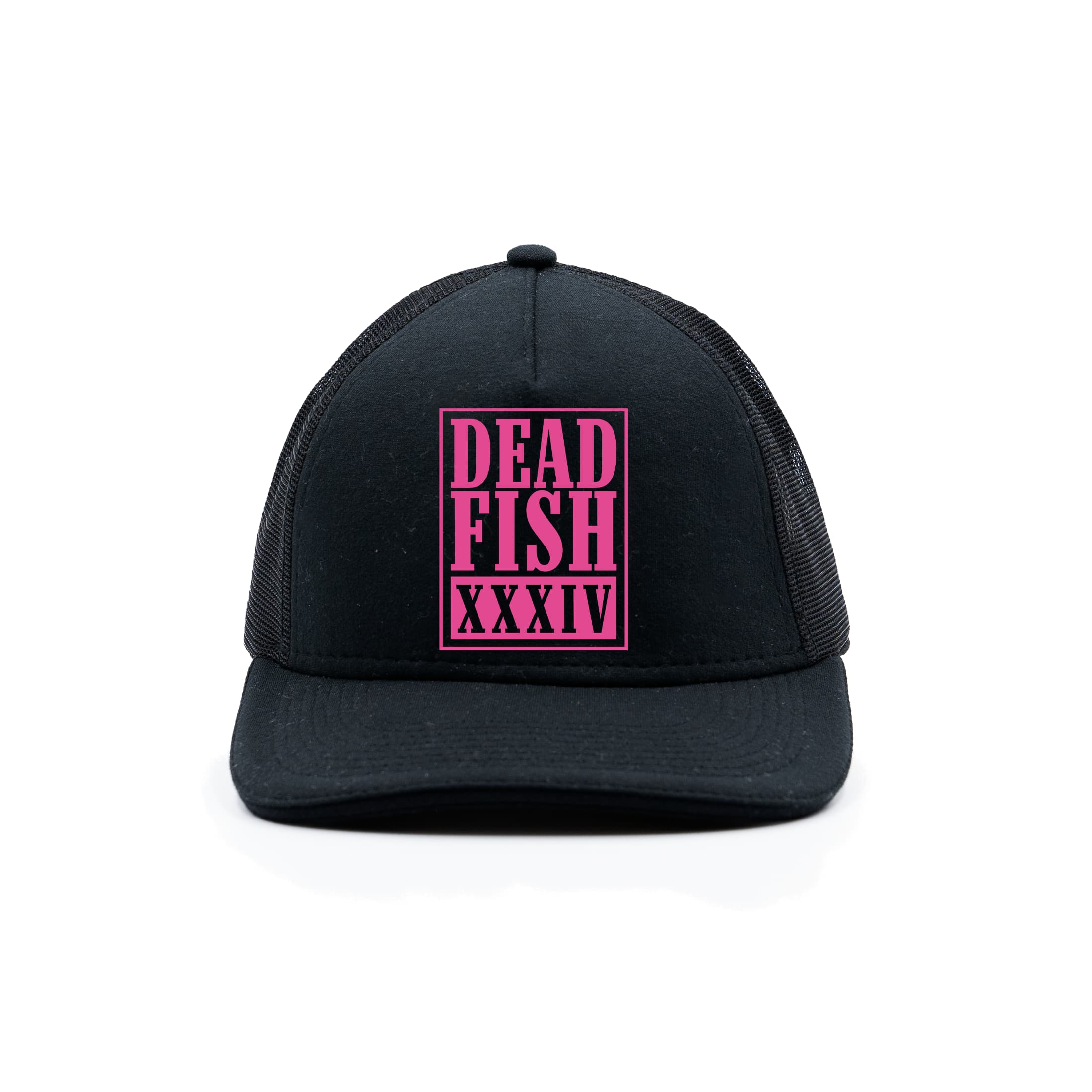 Boné Trucker Logo (34 anos) Dead Fish - Preto