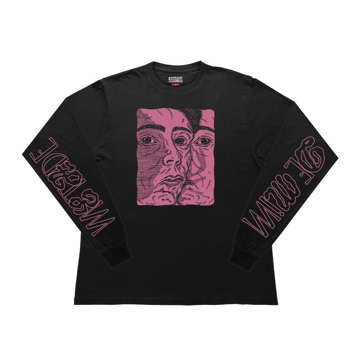 Camiseta Manga Longa Acidentes Metade de Mim - Preto
