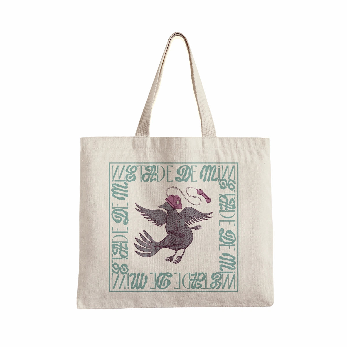 Ecobag Eu Não Sei Falar de Amor Metade de Mim - Off White