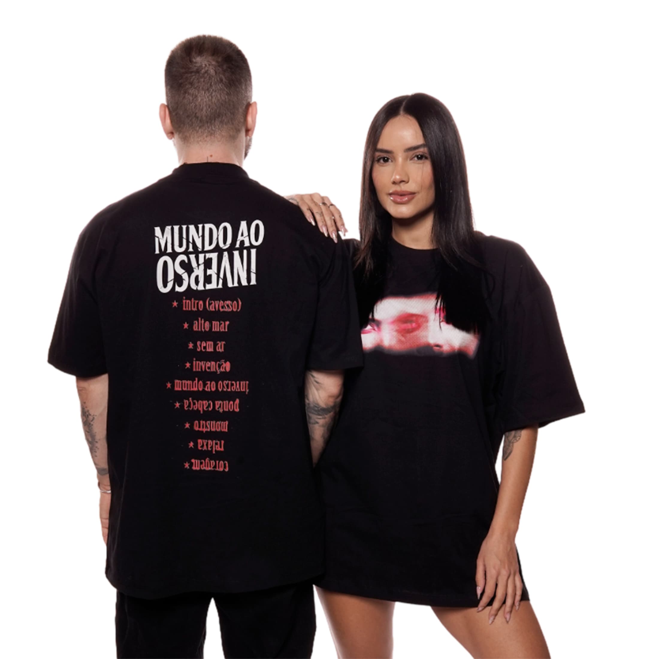 Camiseta Ponta Cabeça Júlia Rezende - Preto
