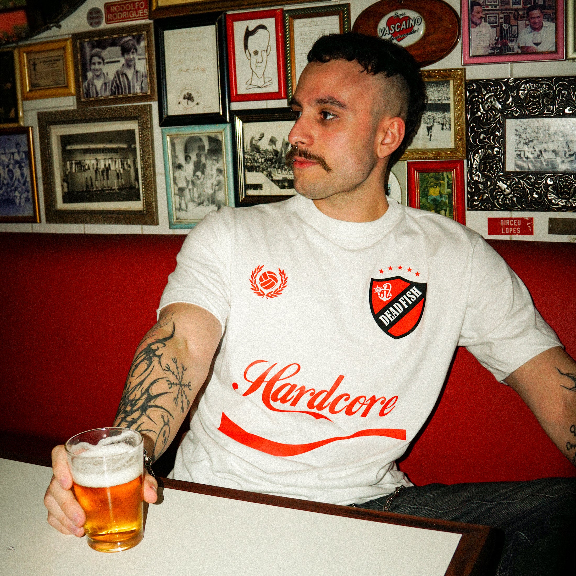 Camiseta Futiba Dead Fish - Off White