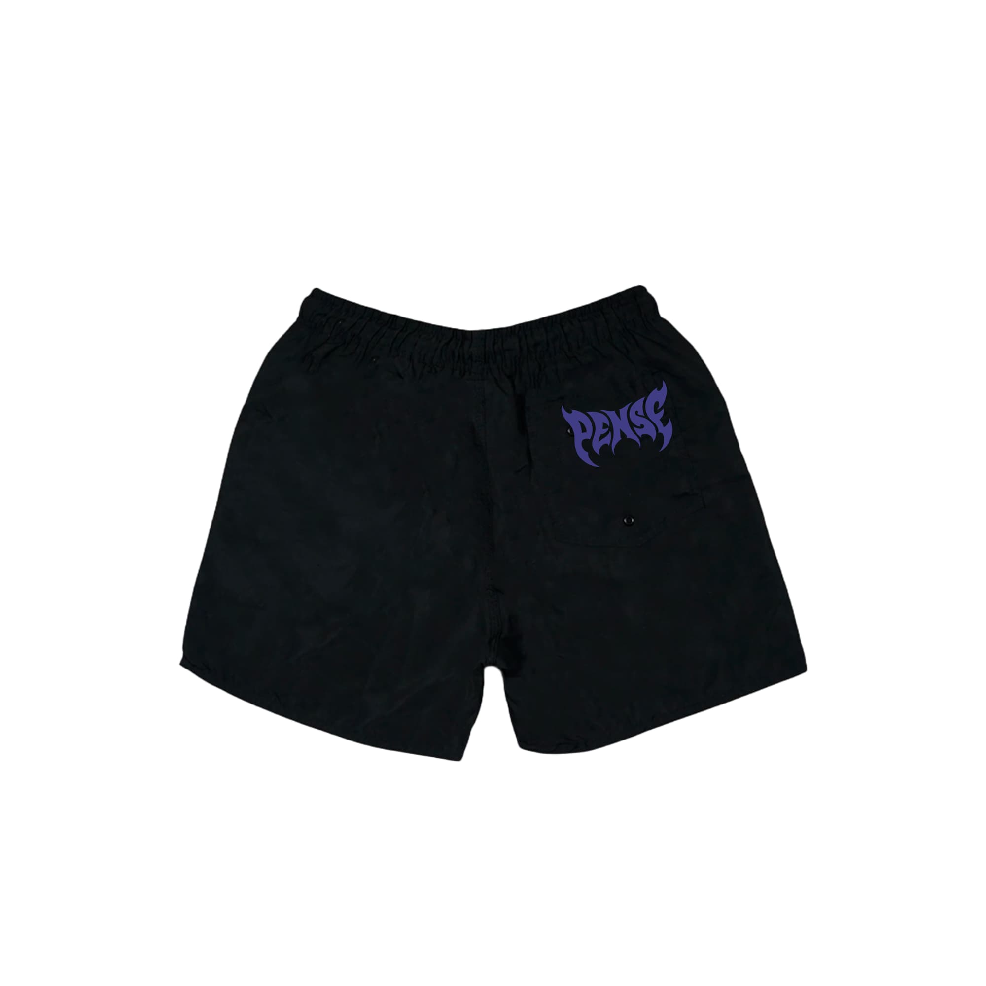Bermuda Logo Roxo Pense - Preto