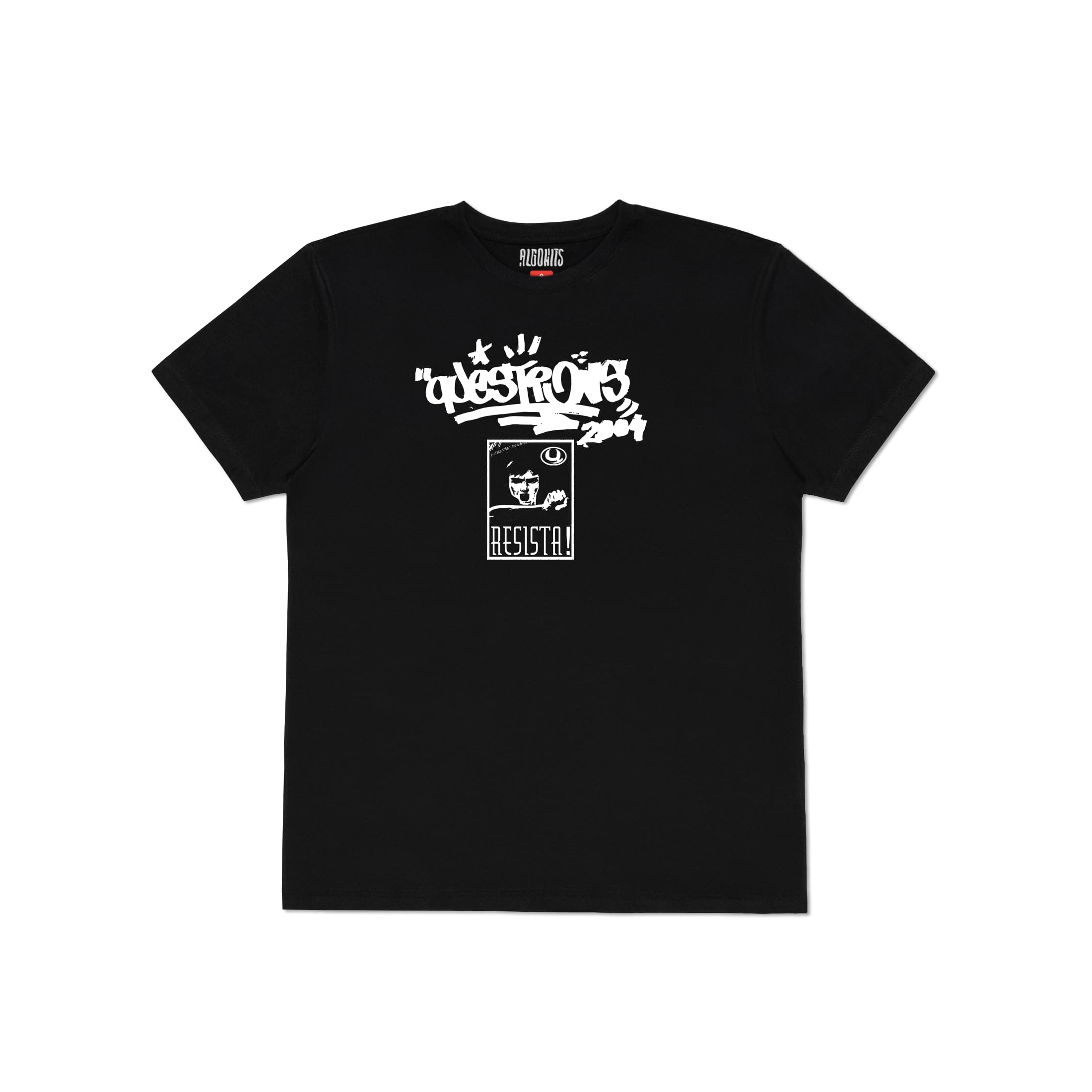 Camiseta Tablóide Questions - Preto