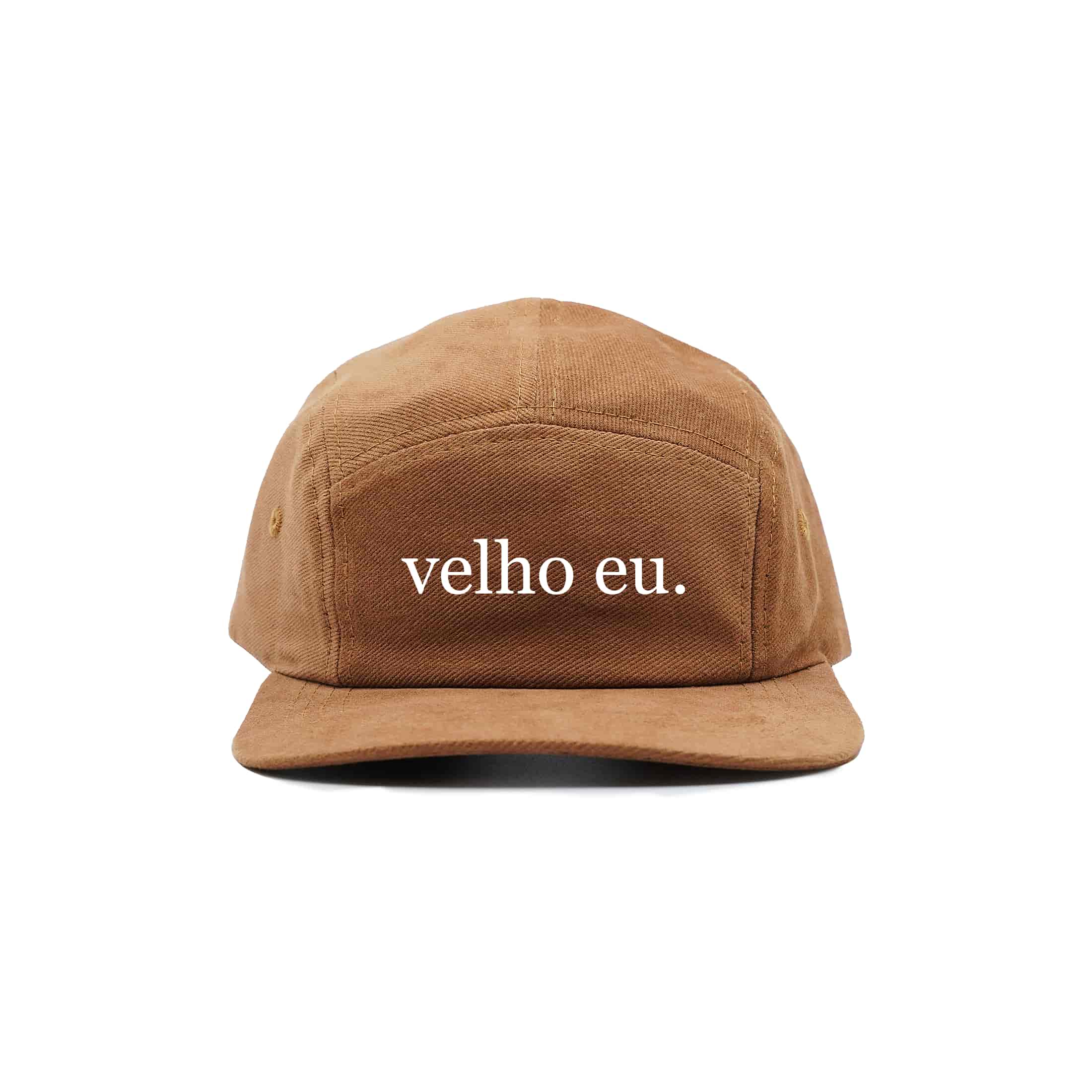 Boné 5 Panel Velho Eu Seu Cuca - Marrom