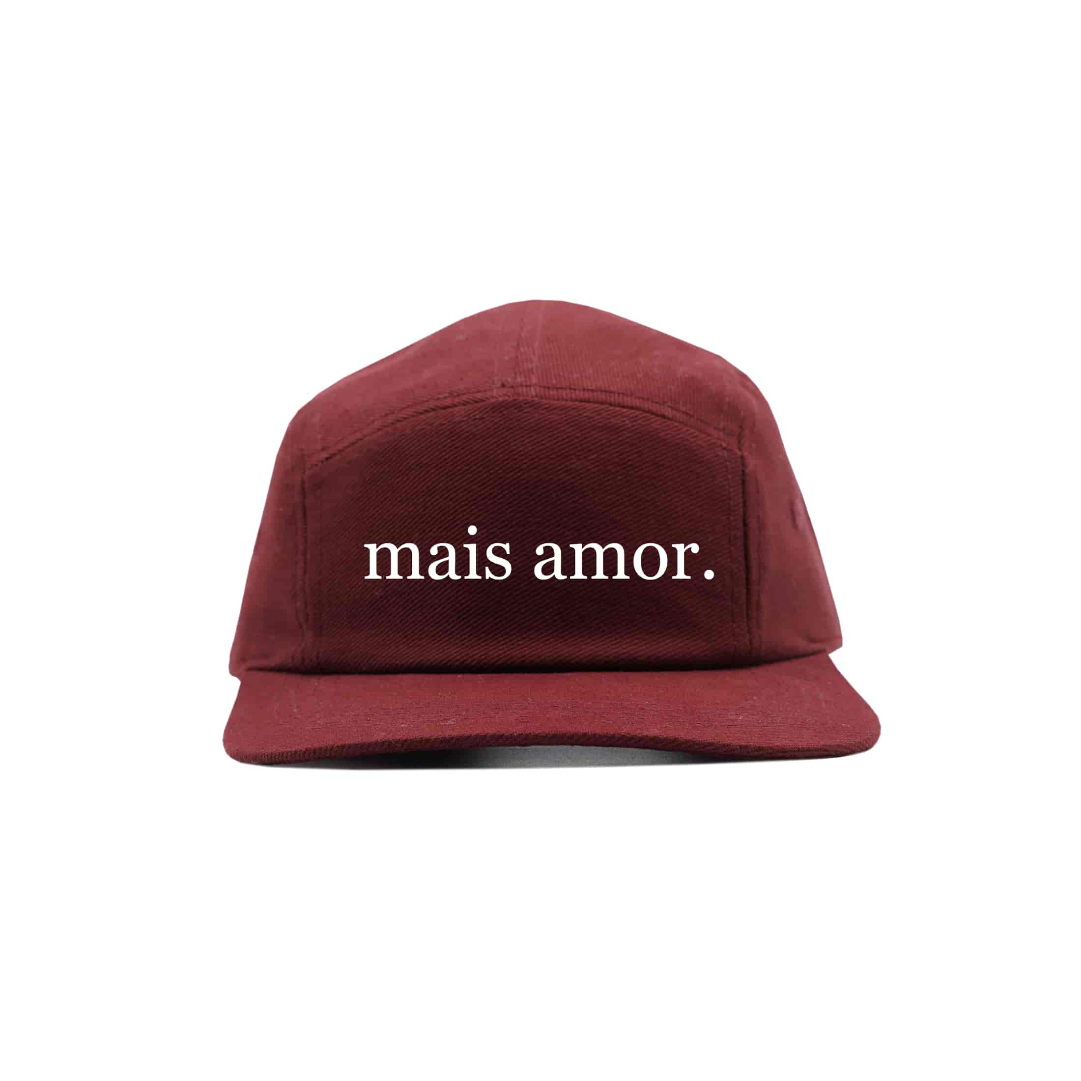 Boné 5 Panel Mais Amor Seu Cuca - Bordô