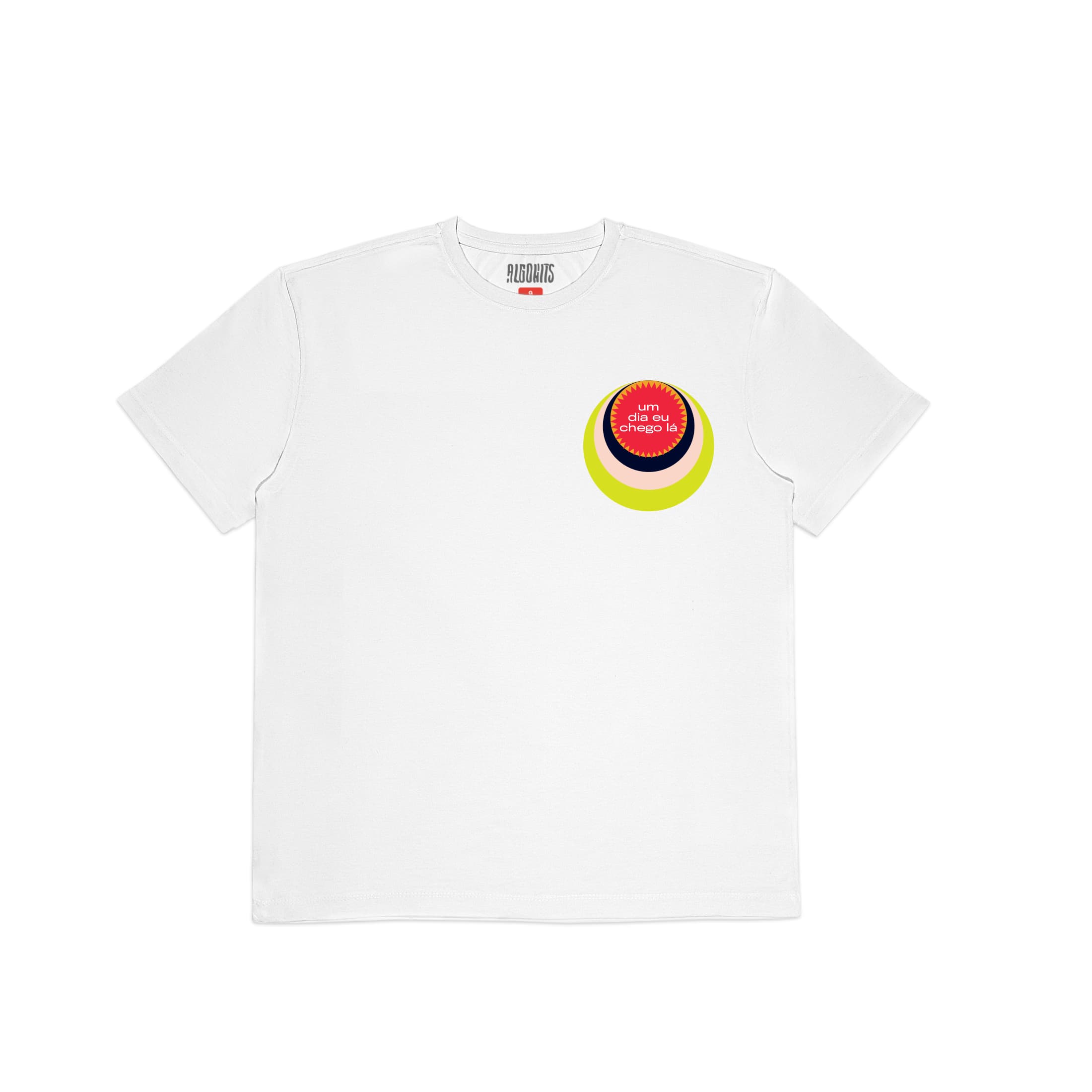 Camiseta Sol, um dia eu chego lá Chama o Síndico - Branco