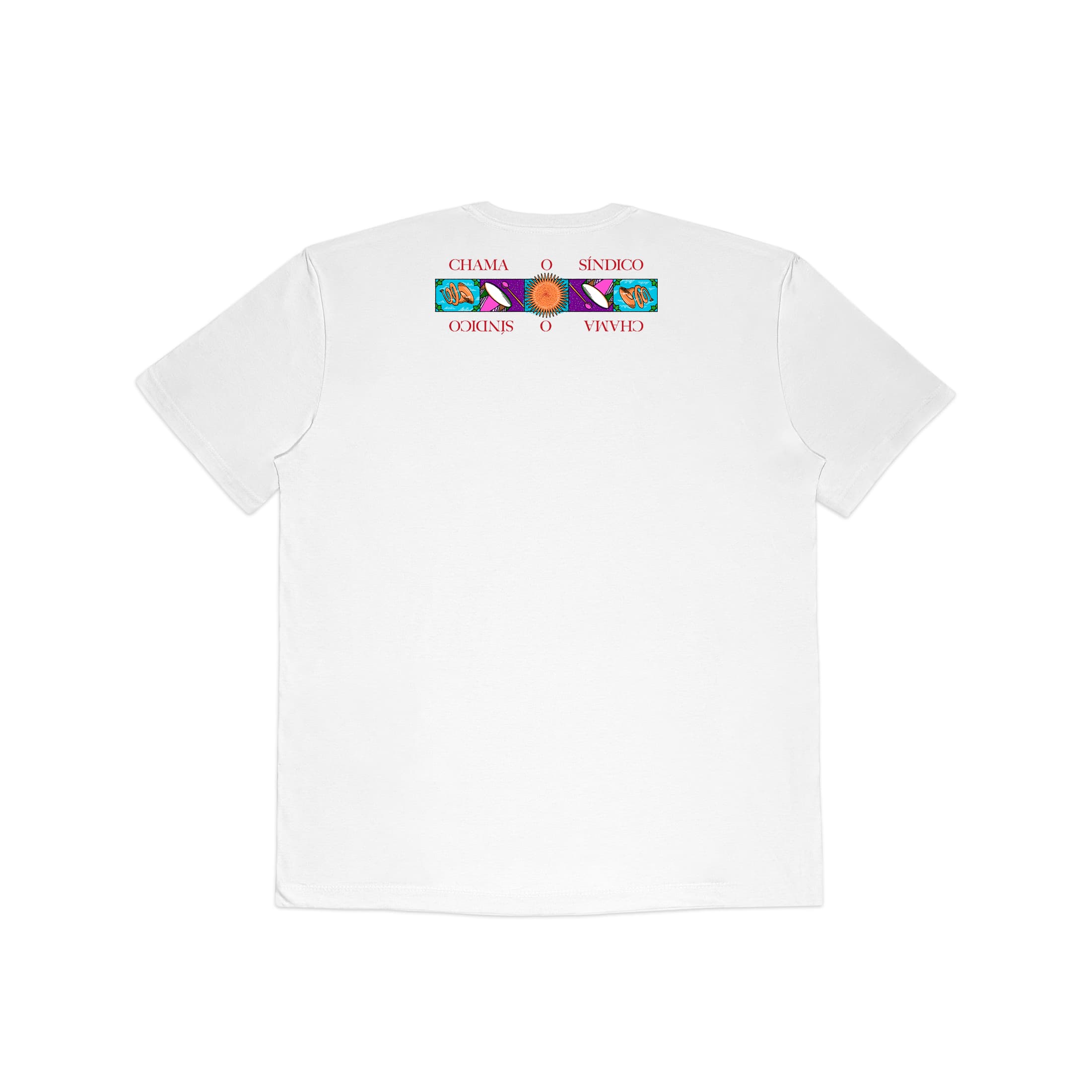 Camiseta Eu vou torcer pela paz Chama o Síndico - Branco