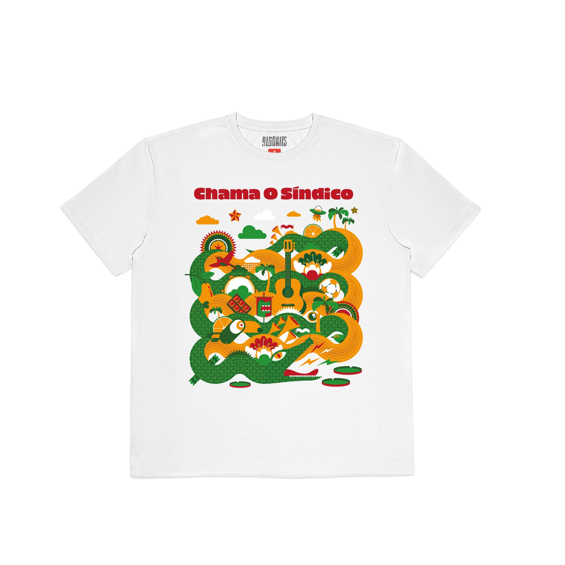 Camiseta A incrível história de um país tropical Chama o Síndico - Branco