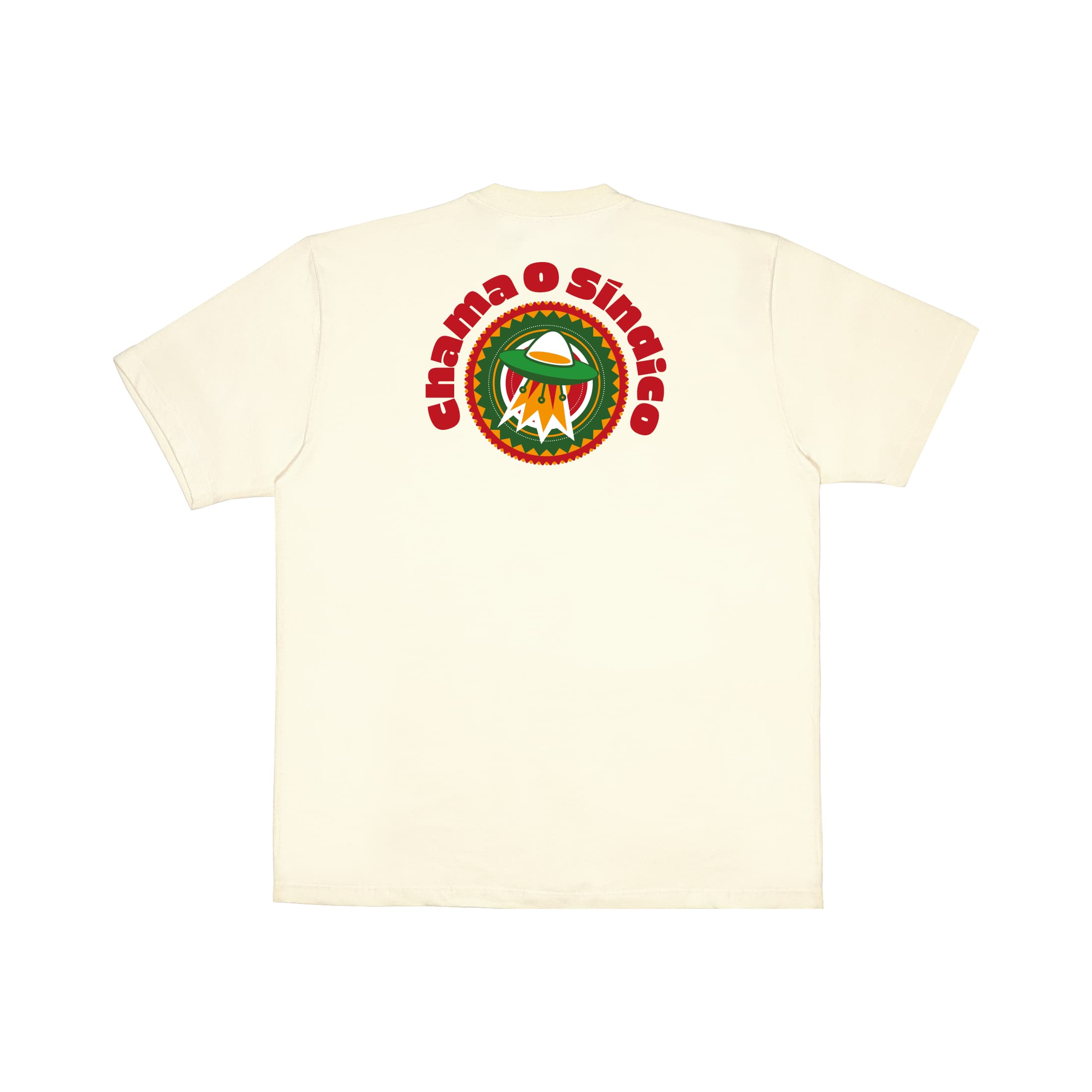 Camiseta Estandarte País Tropical Chama o Síndico - Off White