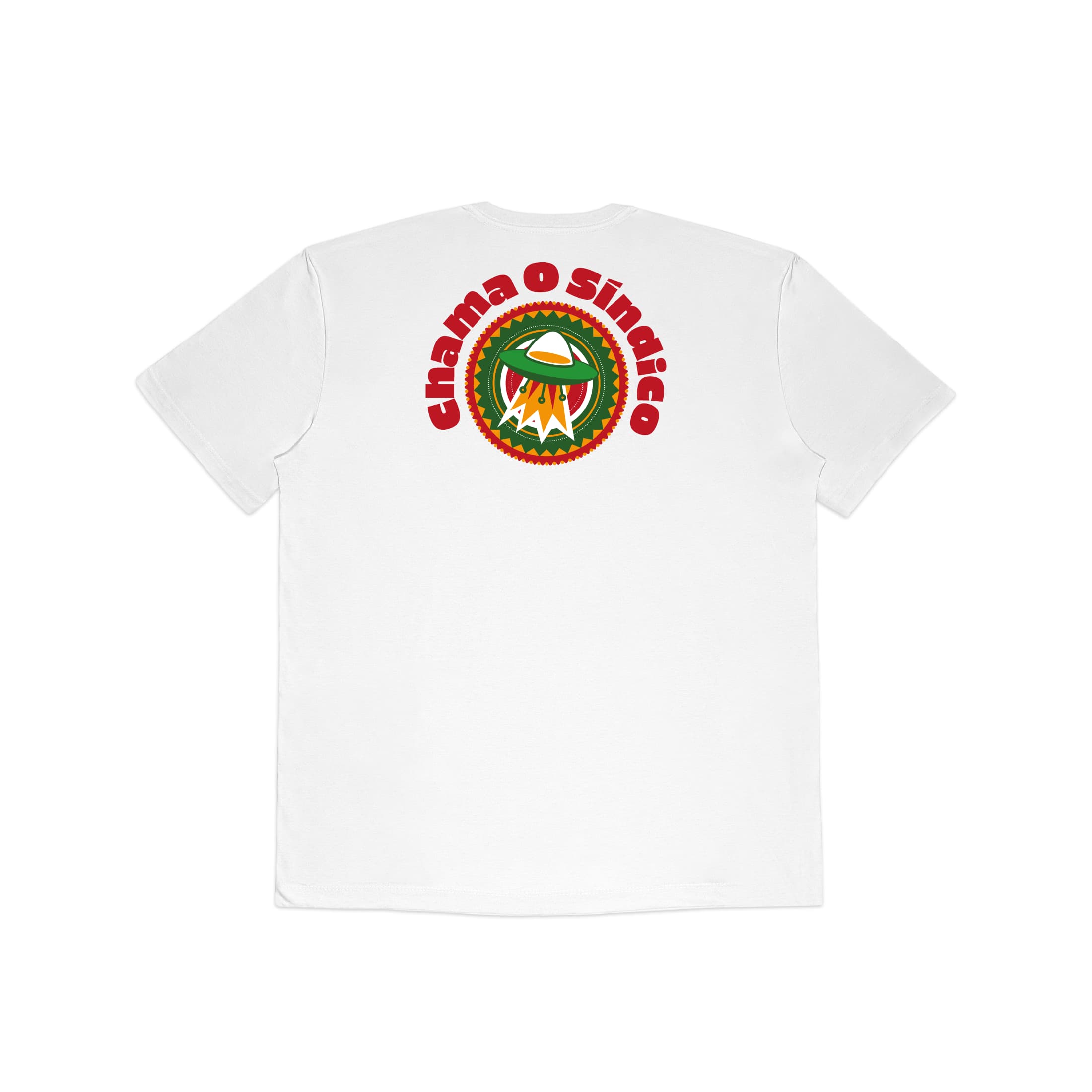 Camiseta Estandarte País Tropical Chama o Síndico - Branco