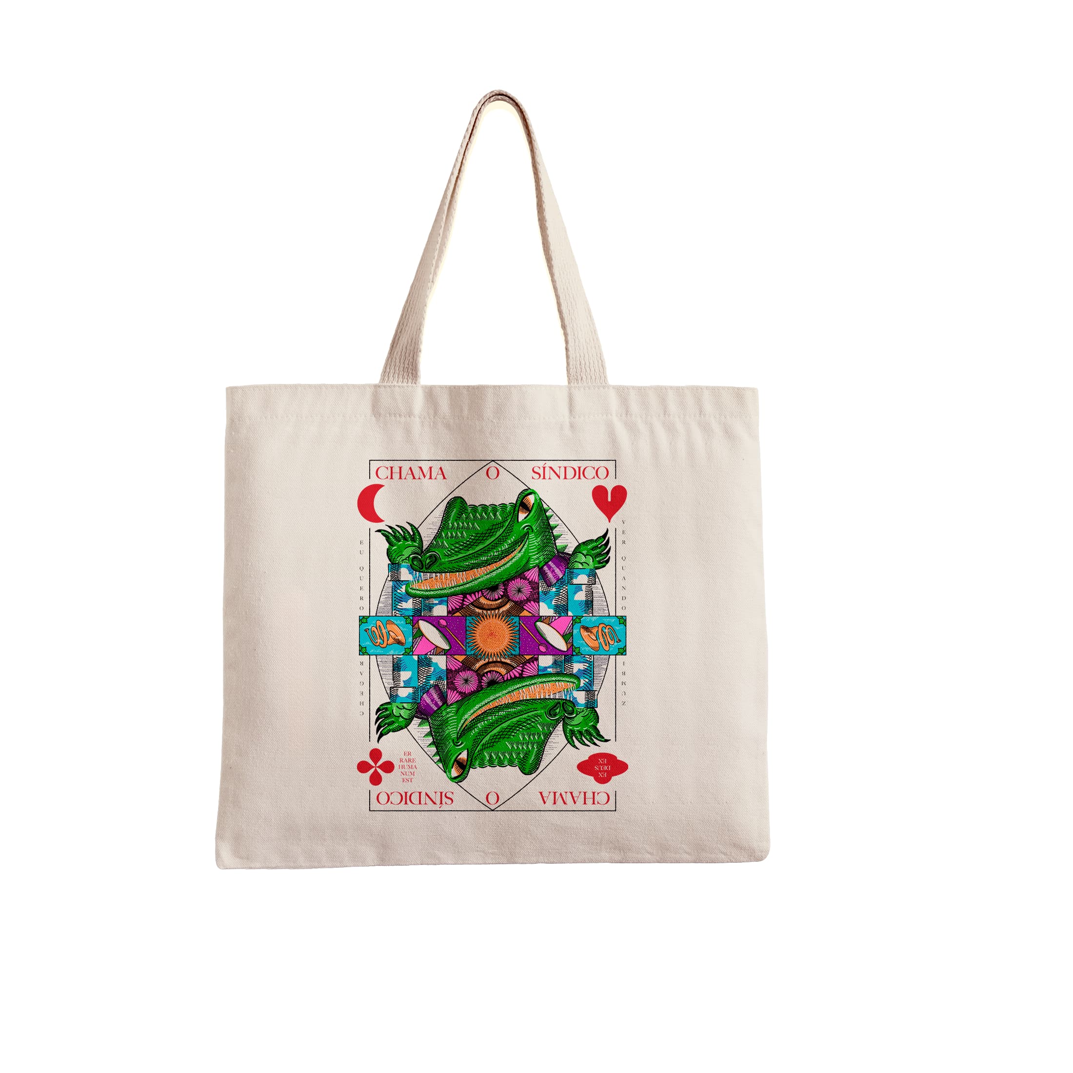 Ecobag Eu Vou Torcer Pela Paz Chama o Síndico - Off White